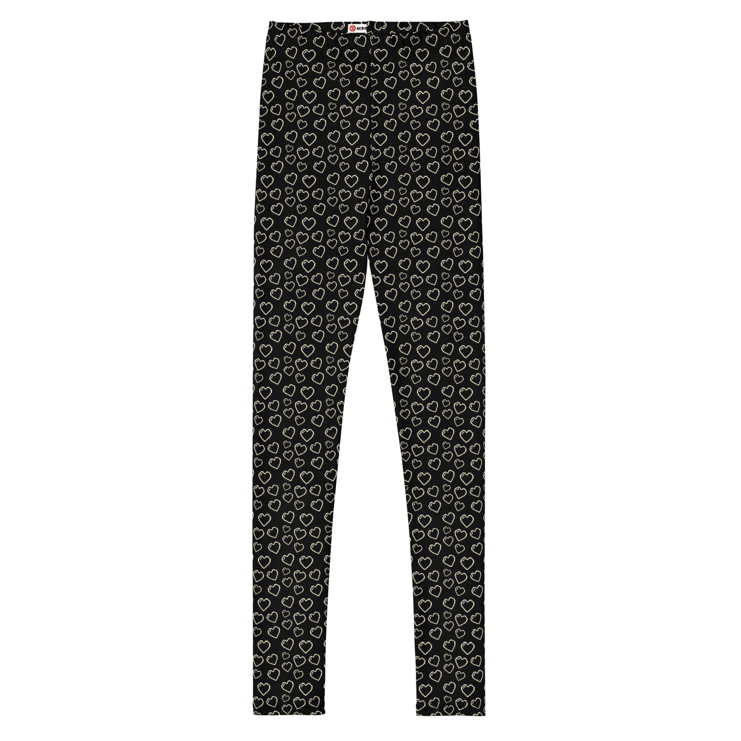 8 bit BLACK HEARTS Youth Leggings