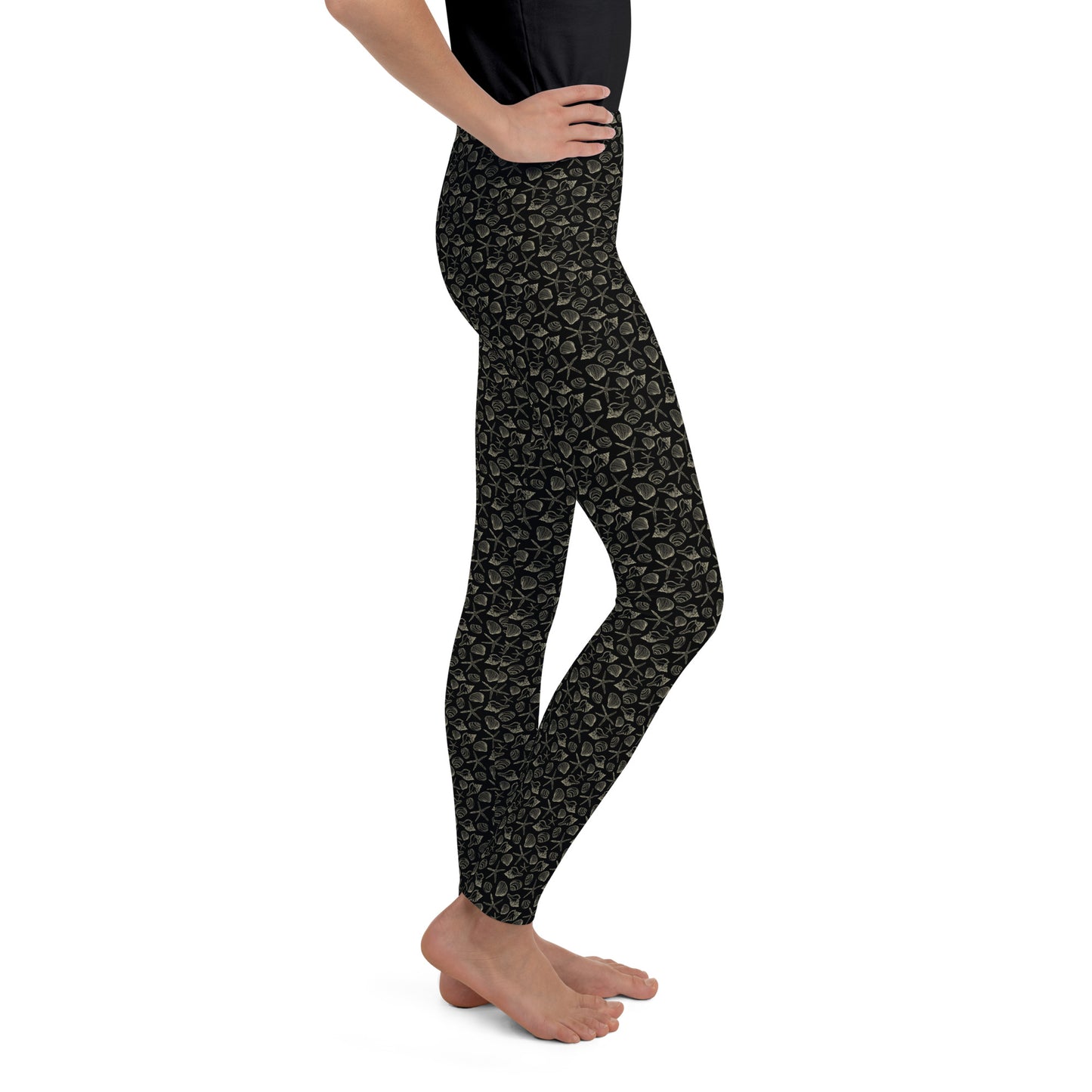 SALLY'S SEASHELLS OUTLINE Youth Leggings