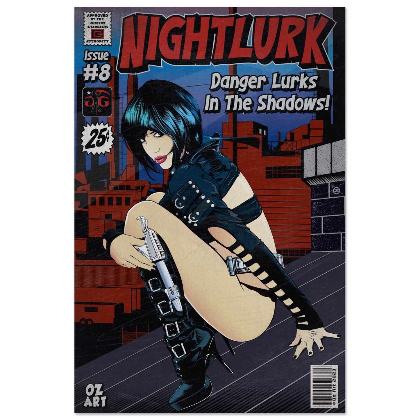 NIGHTLURK COMIC METAL PRINT