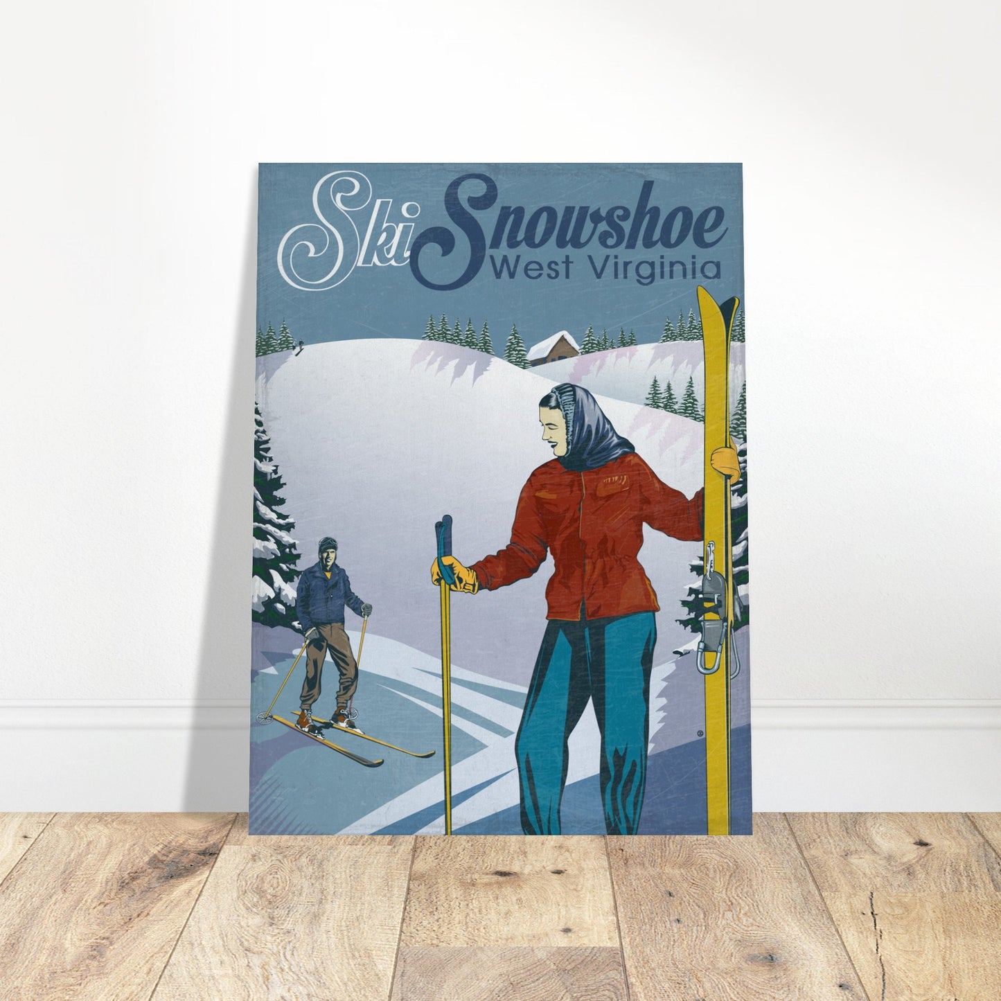 SKI SNOWSHOE 2014 METAL PRINT