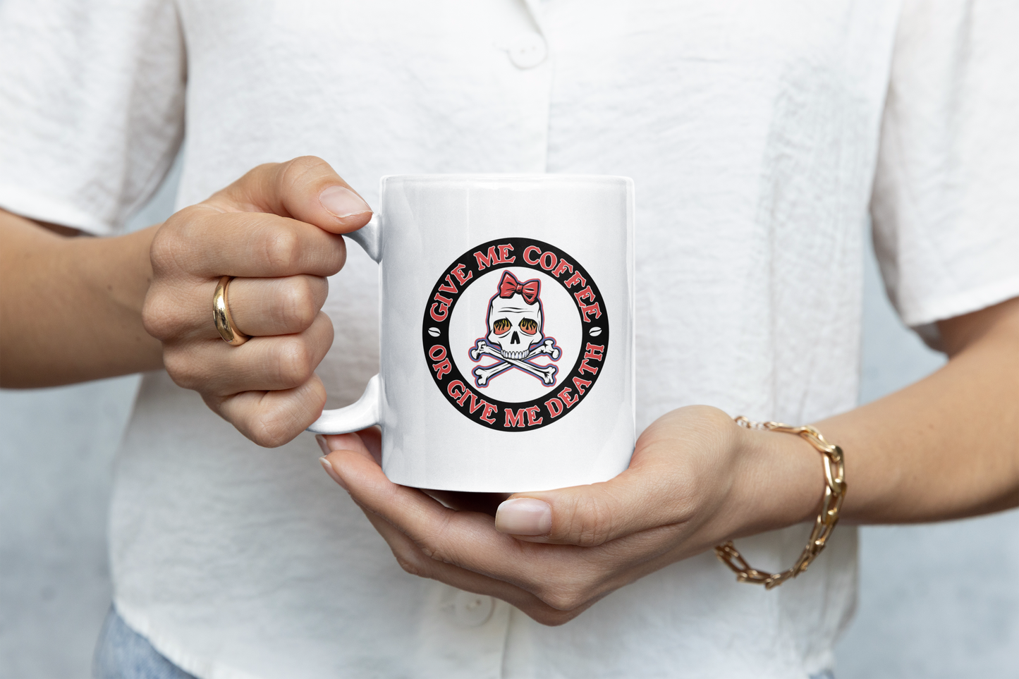GIVE ME COFFEE OR GIVE ME DEATH MUG