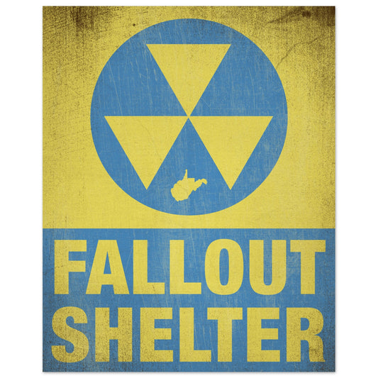 FALLOUT SHELTER METAL SIGN