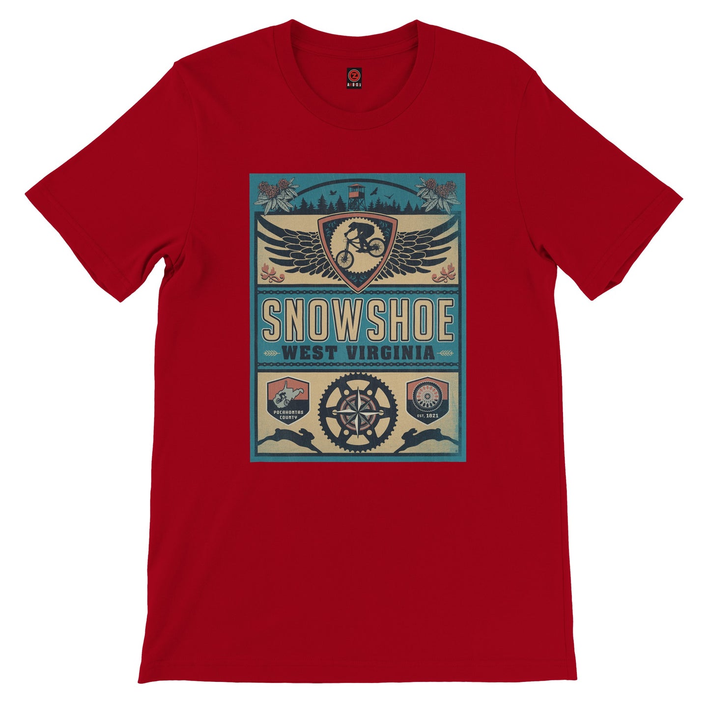 SNOWSHOE MOUNTAIN BIKING TEE