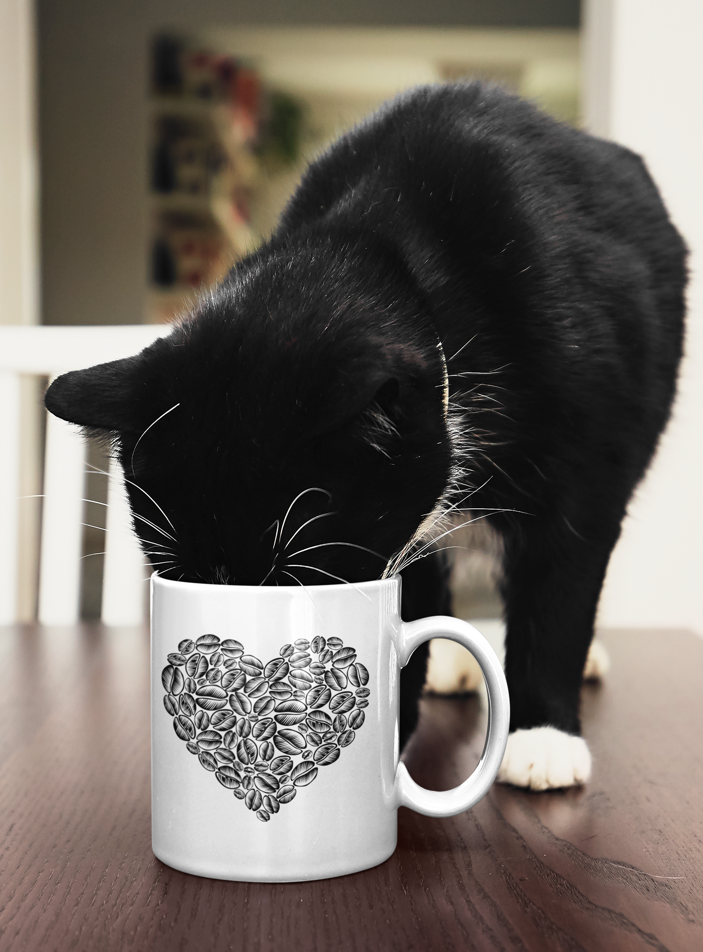 COFFEE BEAN HEART MUG