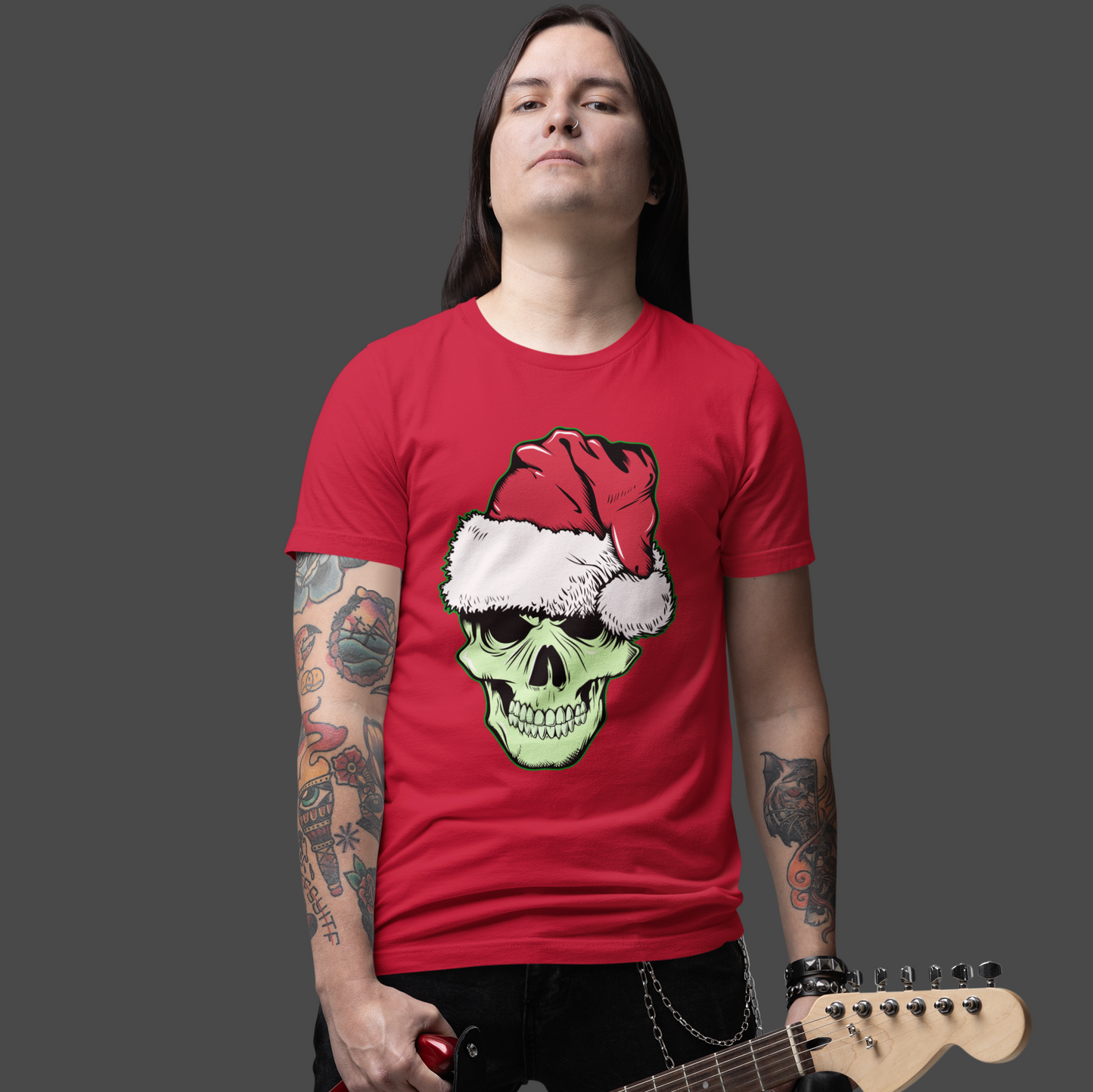 SANTA SKULL TEE