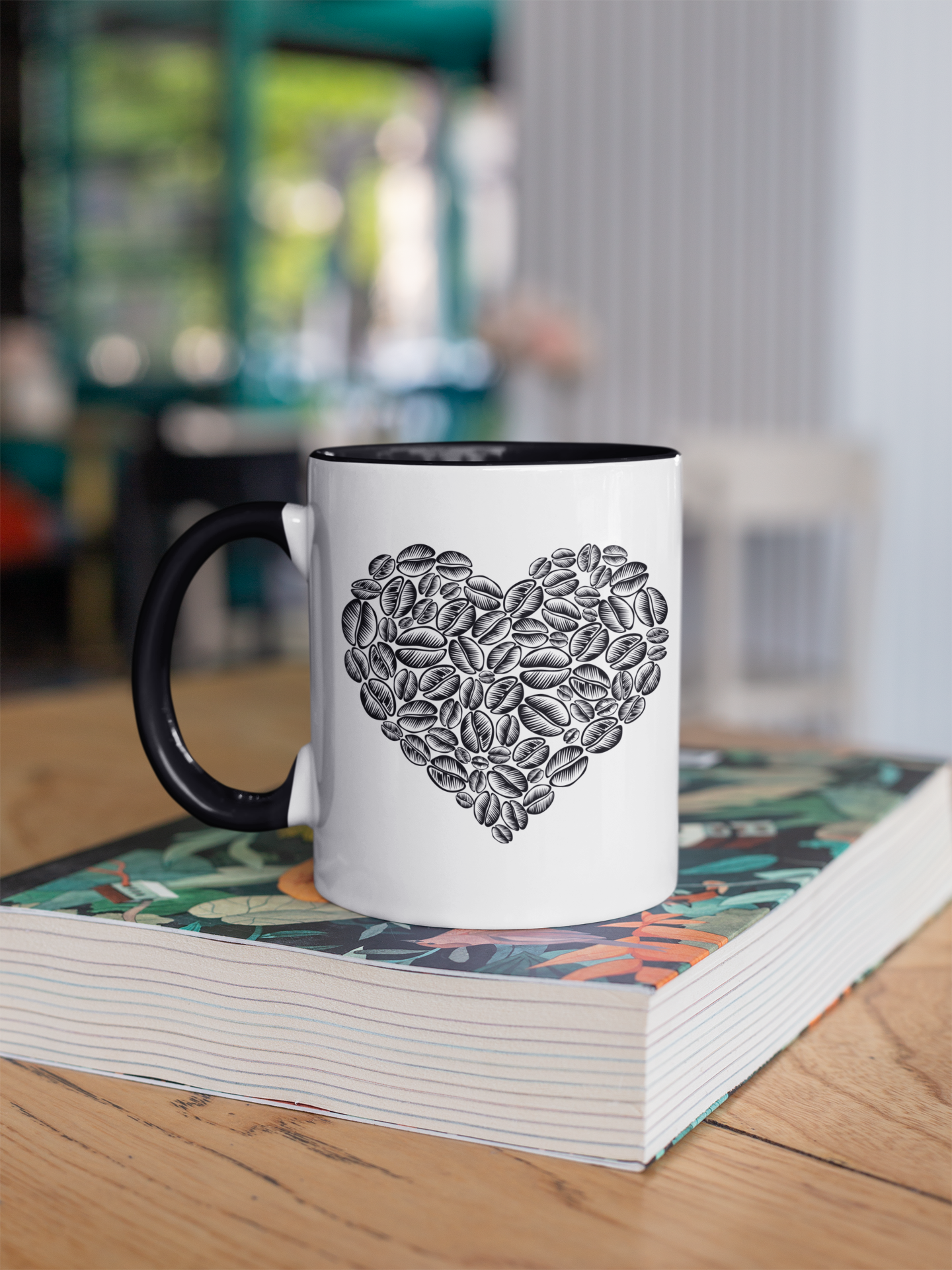 COFFEE BEAN HEART MUG