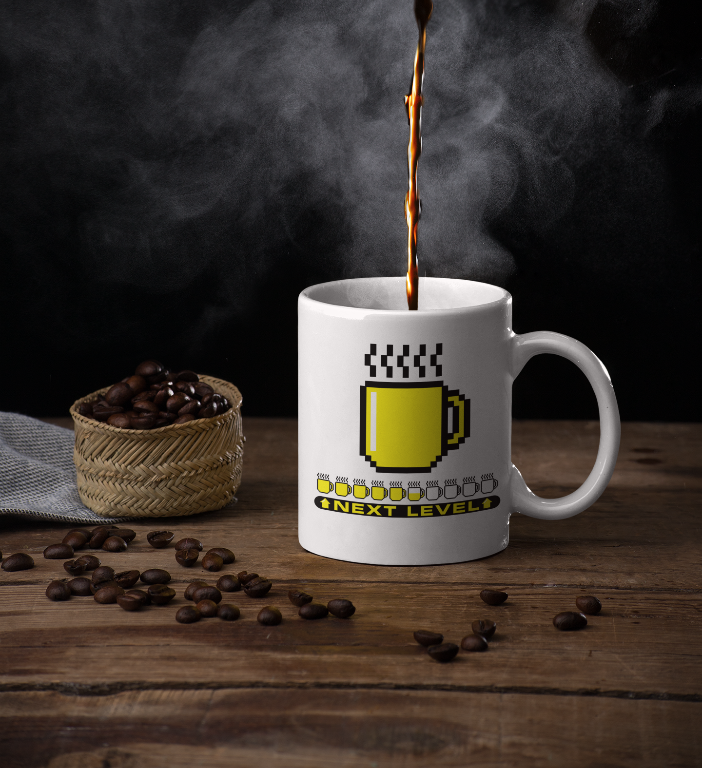 8bit LEVEL UP MUG