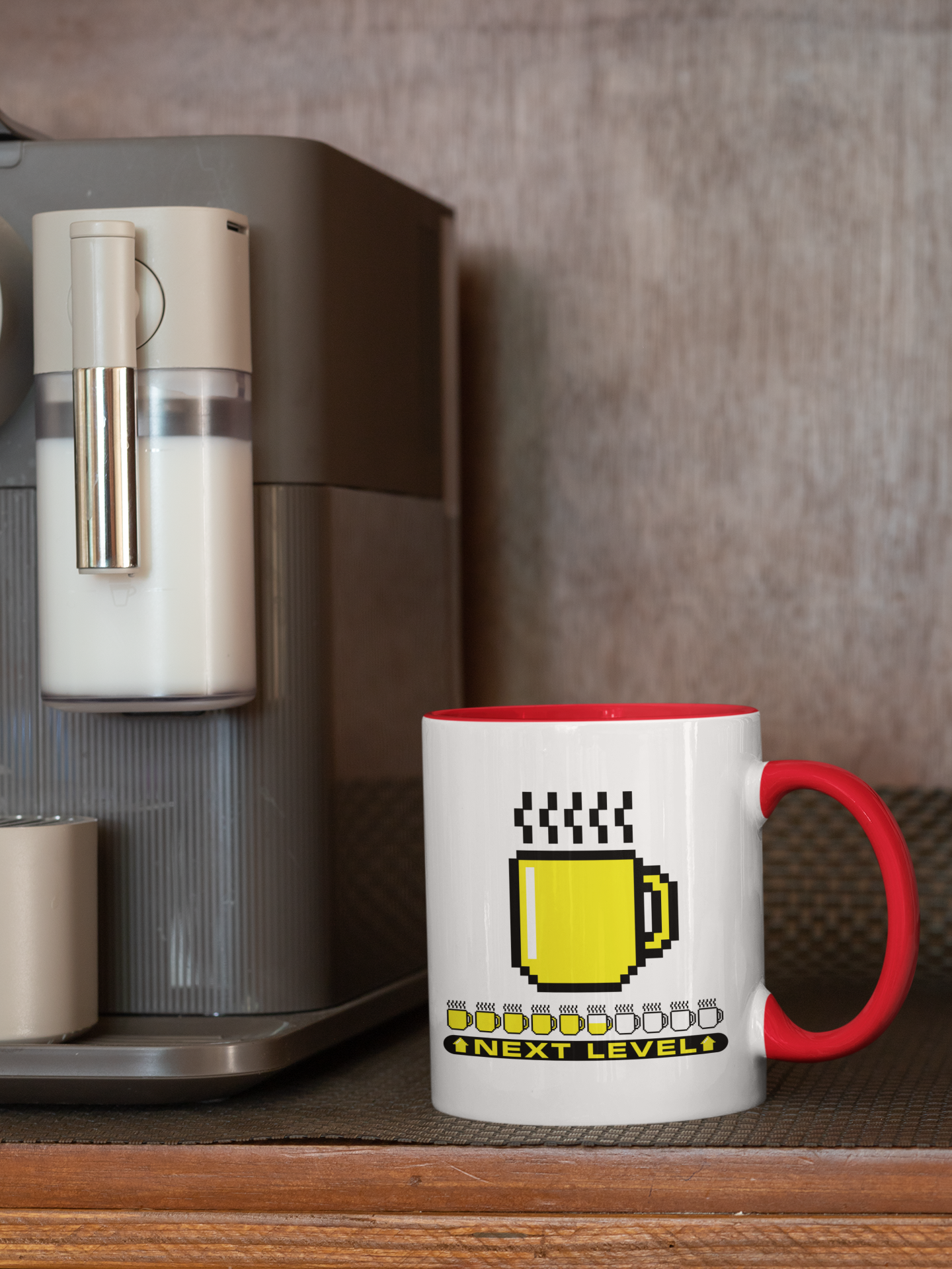 8bit LEVEL UP MUG