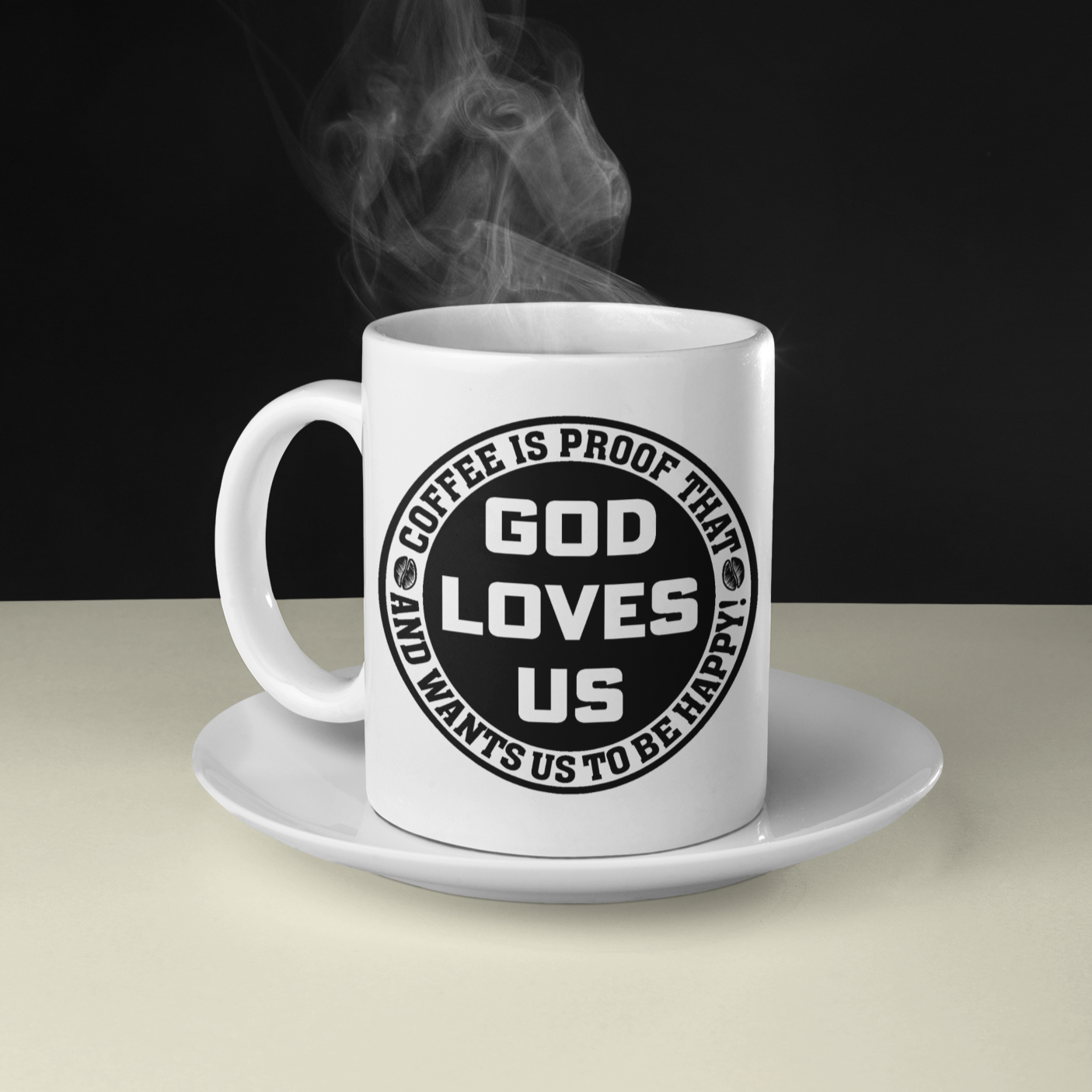 GOD LOVES US MUG