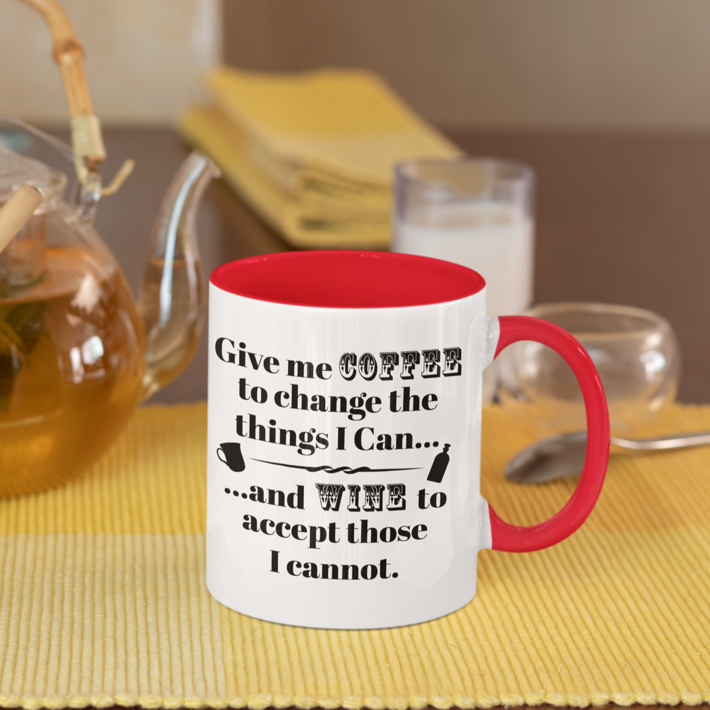 CHANGE AND ACCEPT WINE MUG