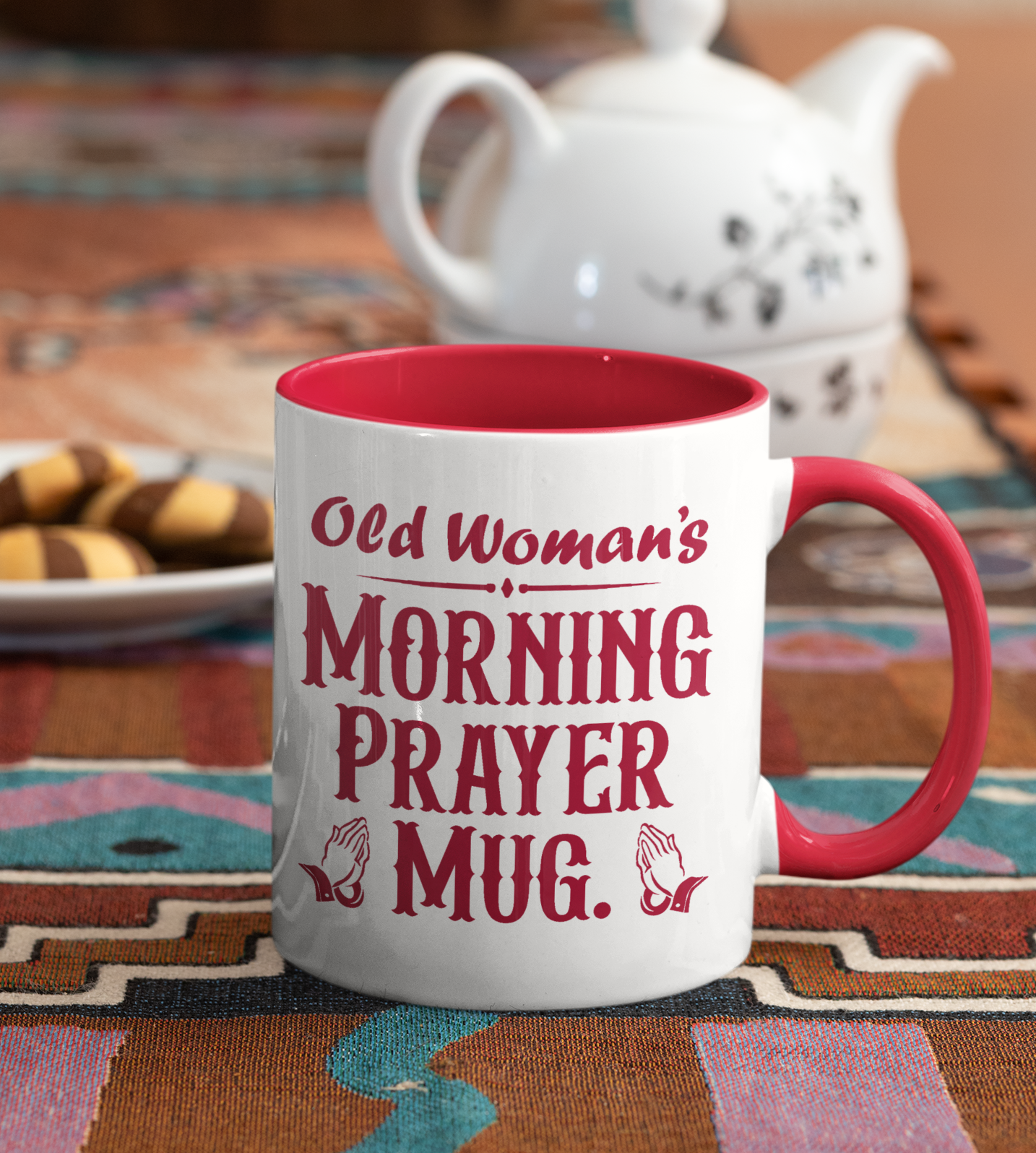 OLD WOMAN'S MORNING PRAYER MUG