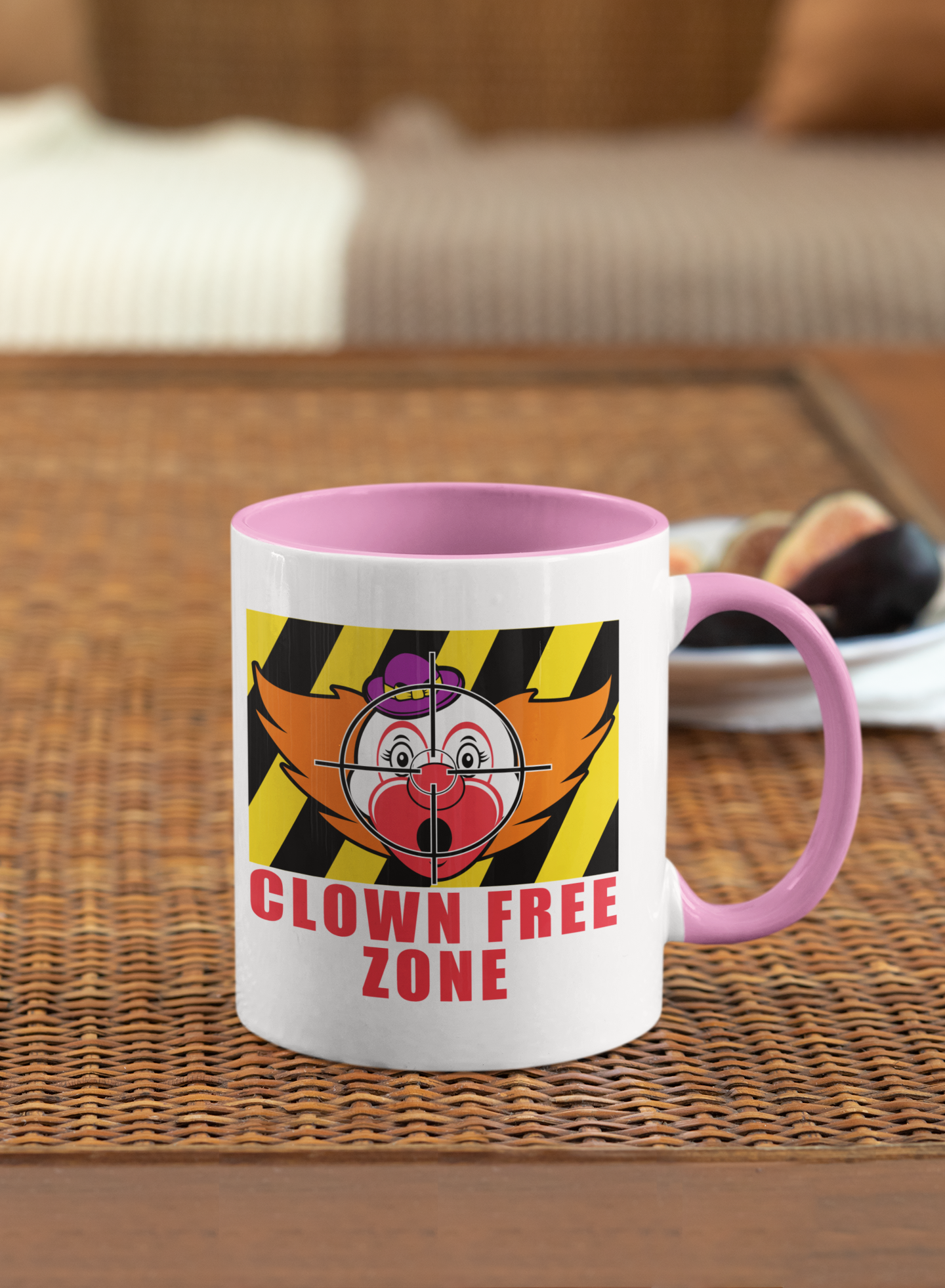 CLOWN FREE ZONE MUG