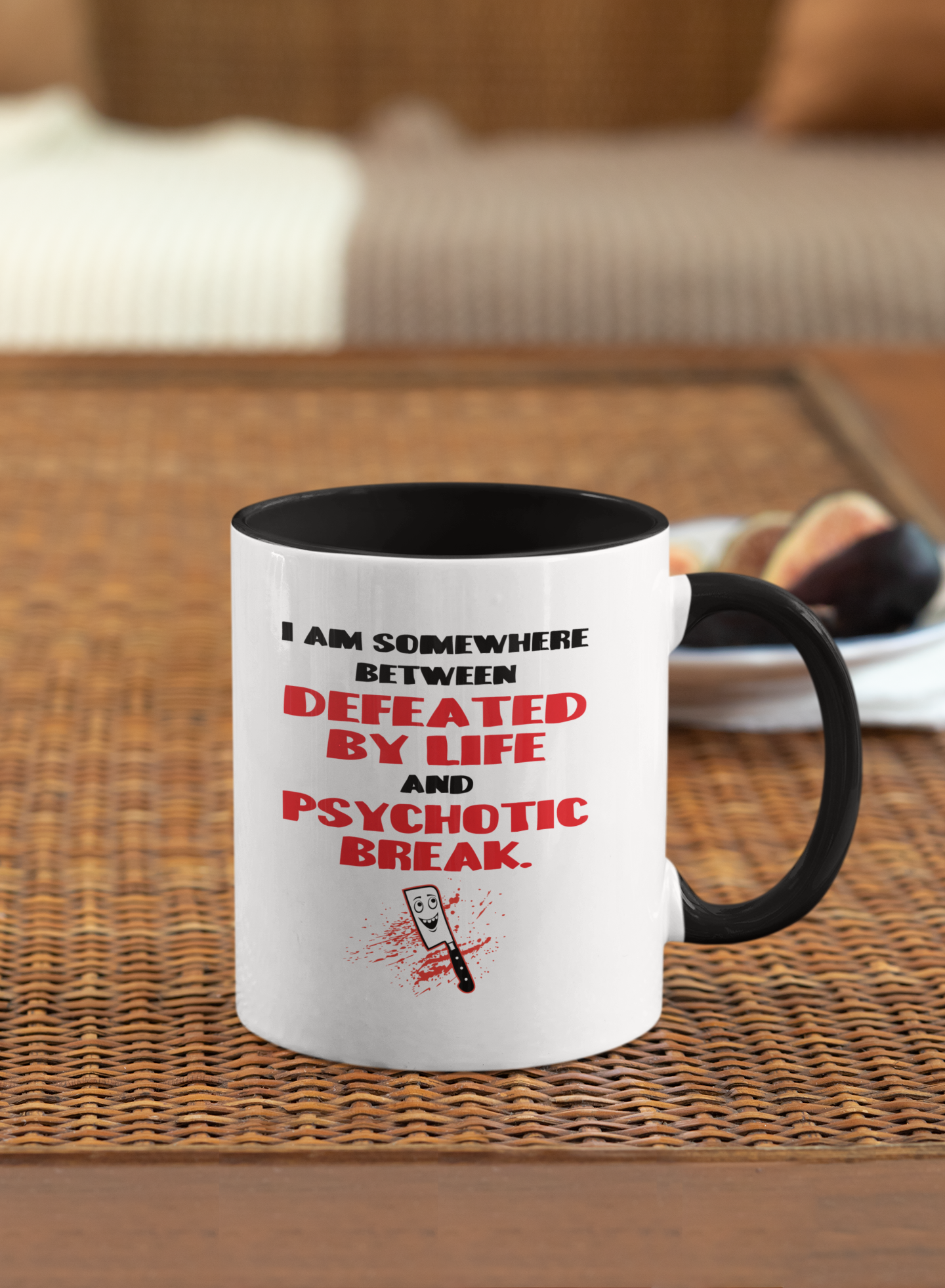 DEFEATED BY LIFE MUG