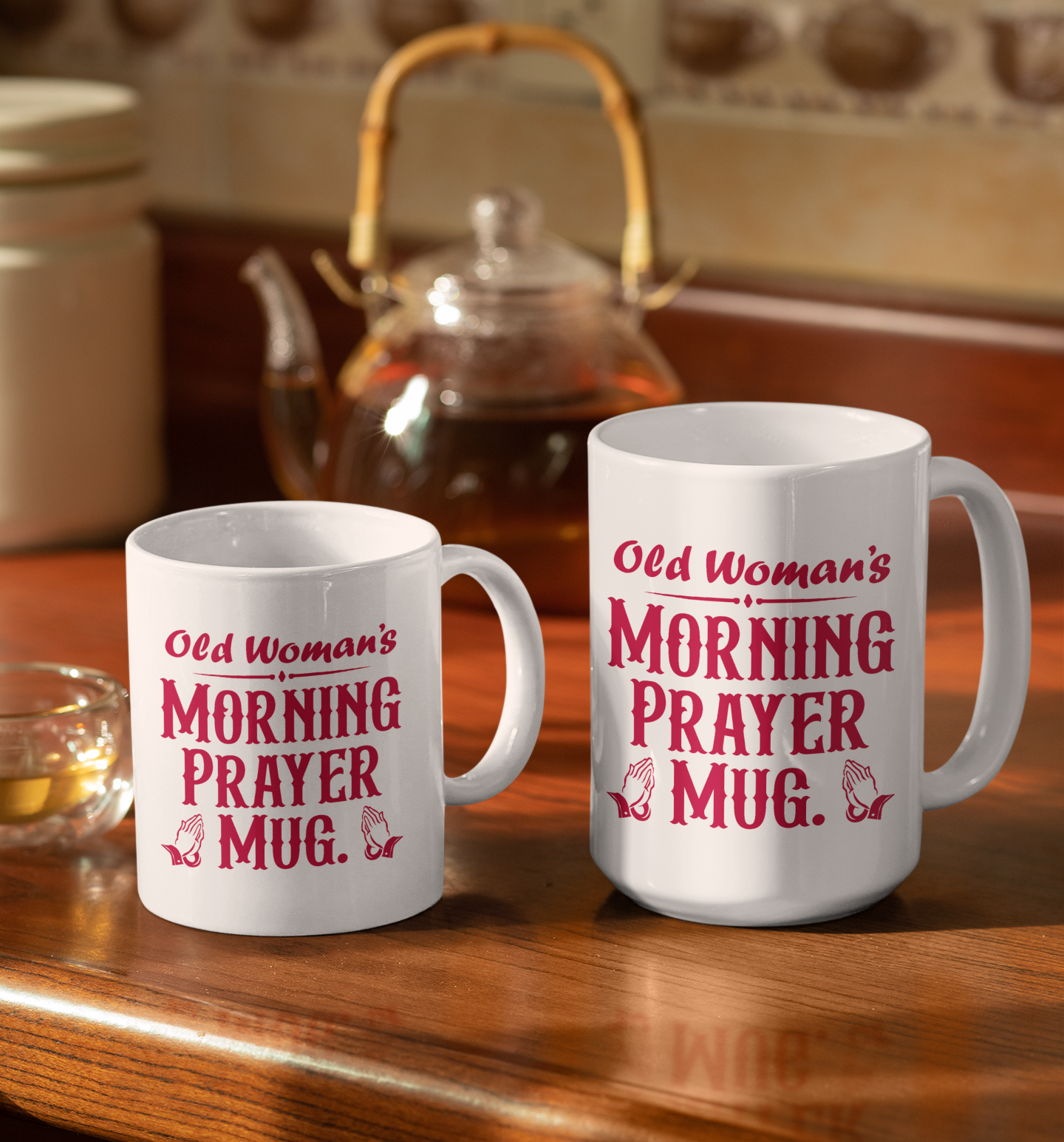 OLD WOMAN'S MORNING PRAYER MUG