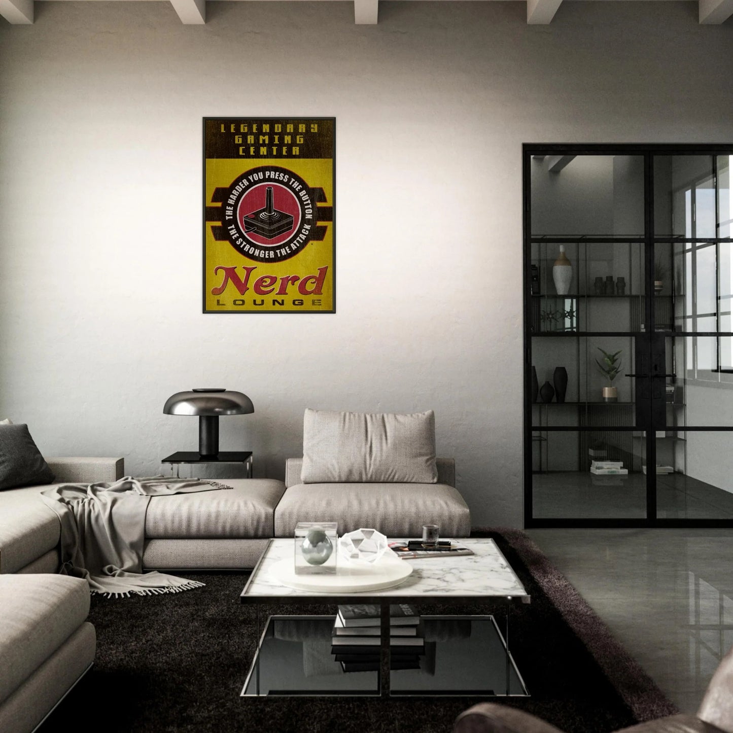 NERD LOUNGE METAL PRINT
