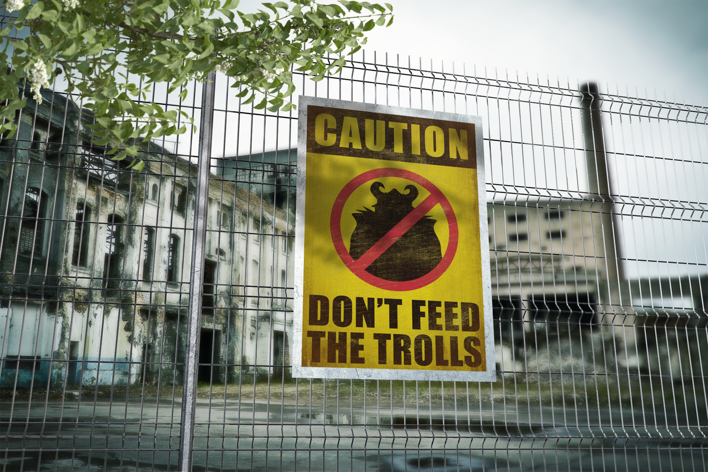 DON'T FEED TROLLS METAL PRINT