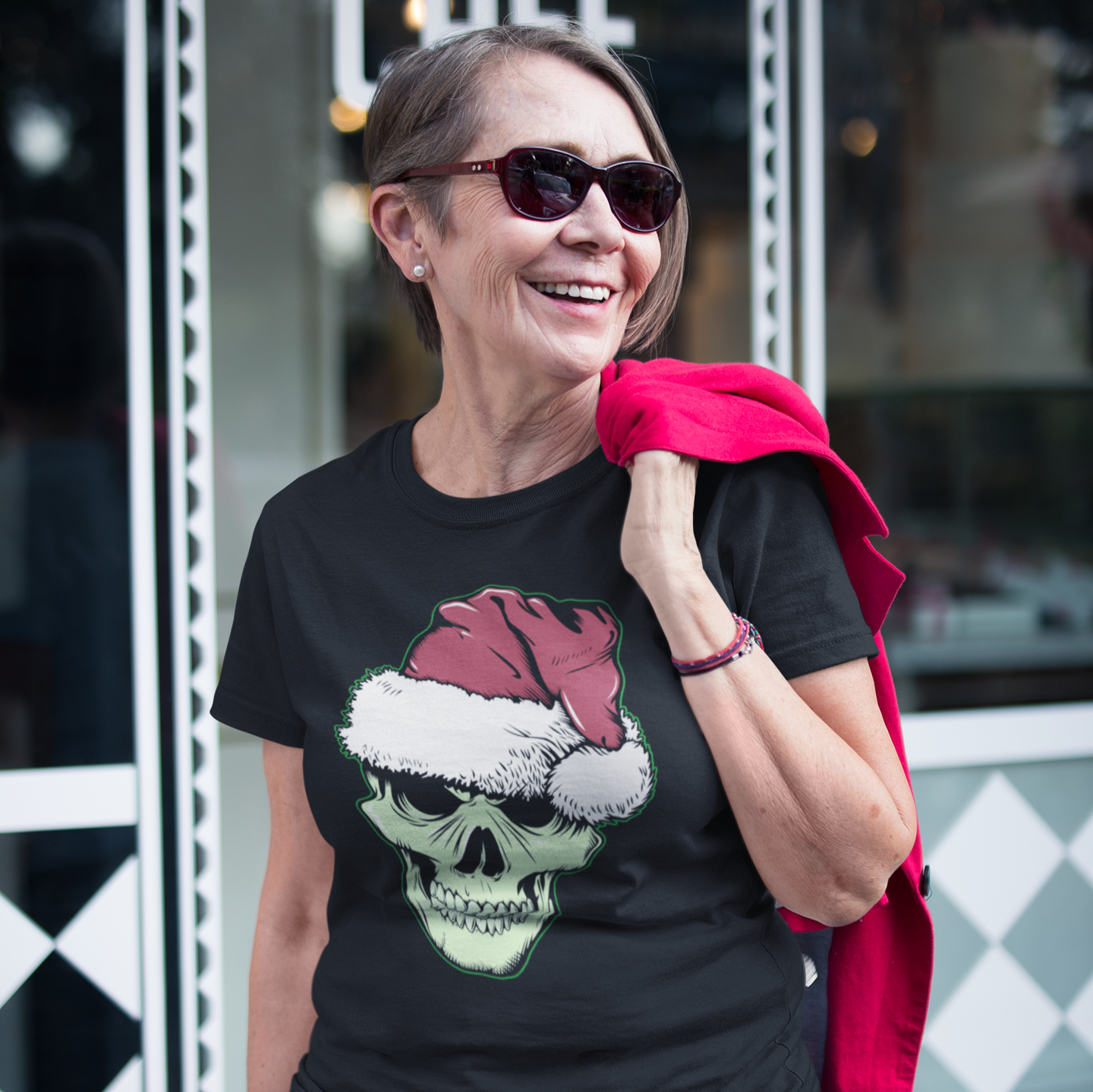 SANTA SKULL TEE