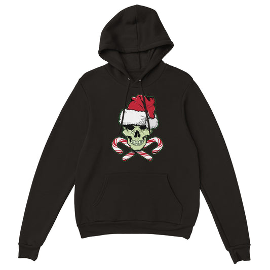 CHRISTMAS SKULL AND CANDY CANES HOODIE