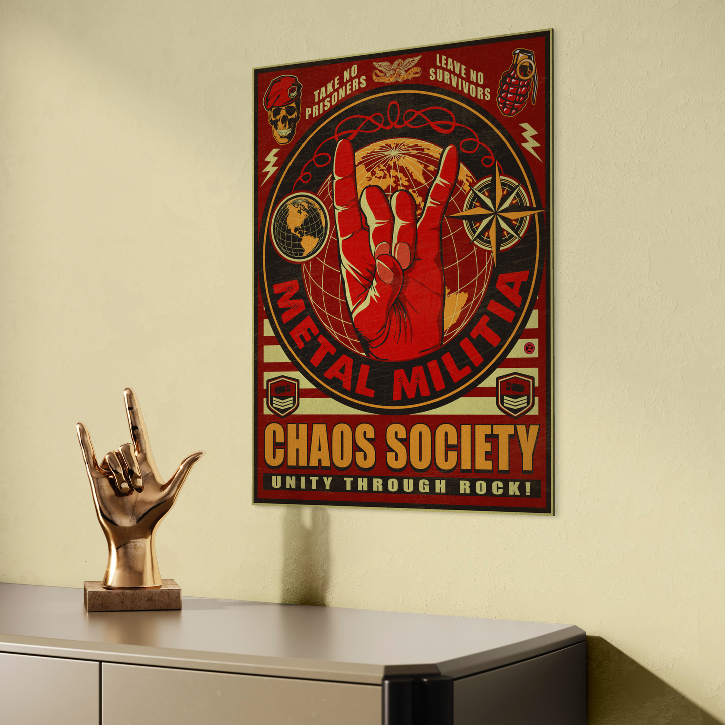 CHAOS SOCIETY METAL PRINT