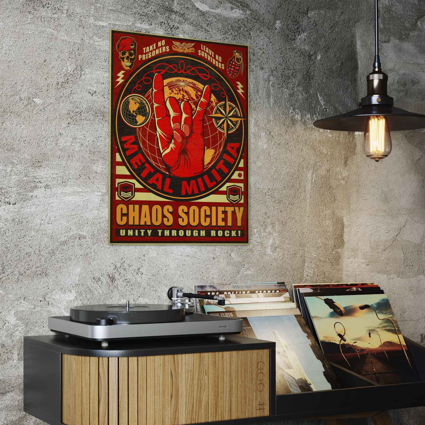 CHAOS SOCIETY METAL PRINT