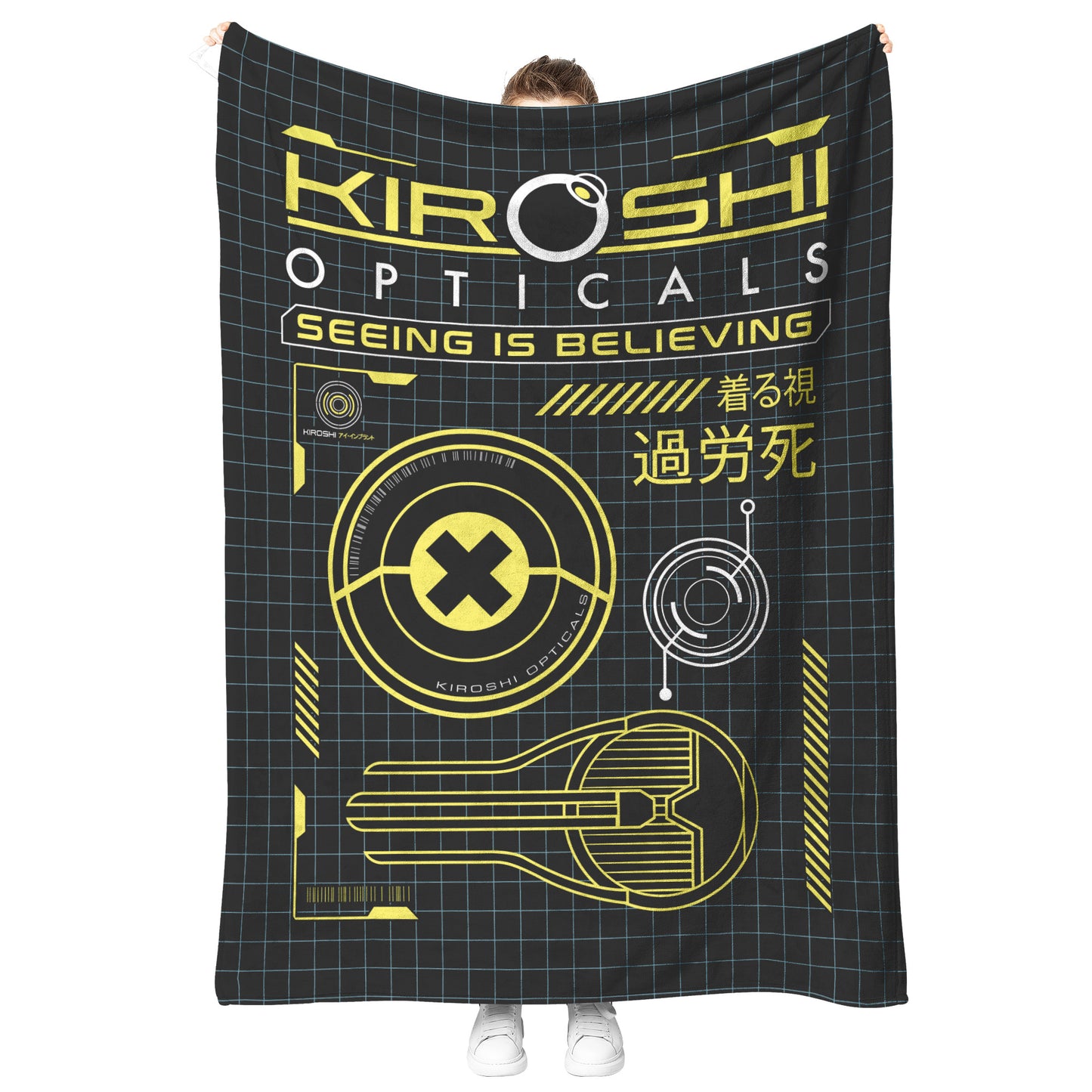 Kiroshi Optical Fleece Blanket