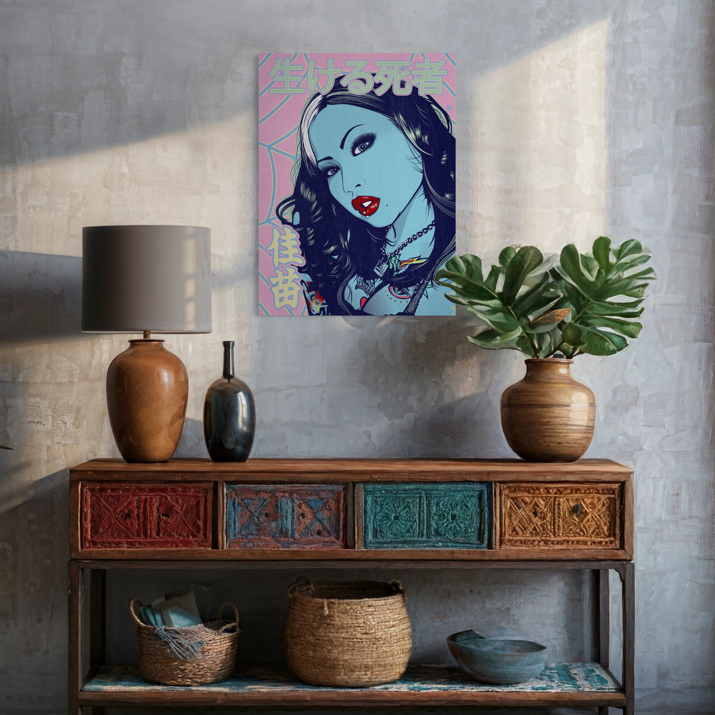 LIVING DEAD GIRL (PINK) METAL PRINT