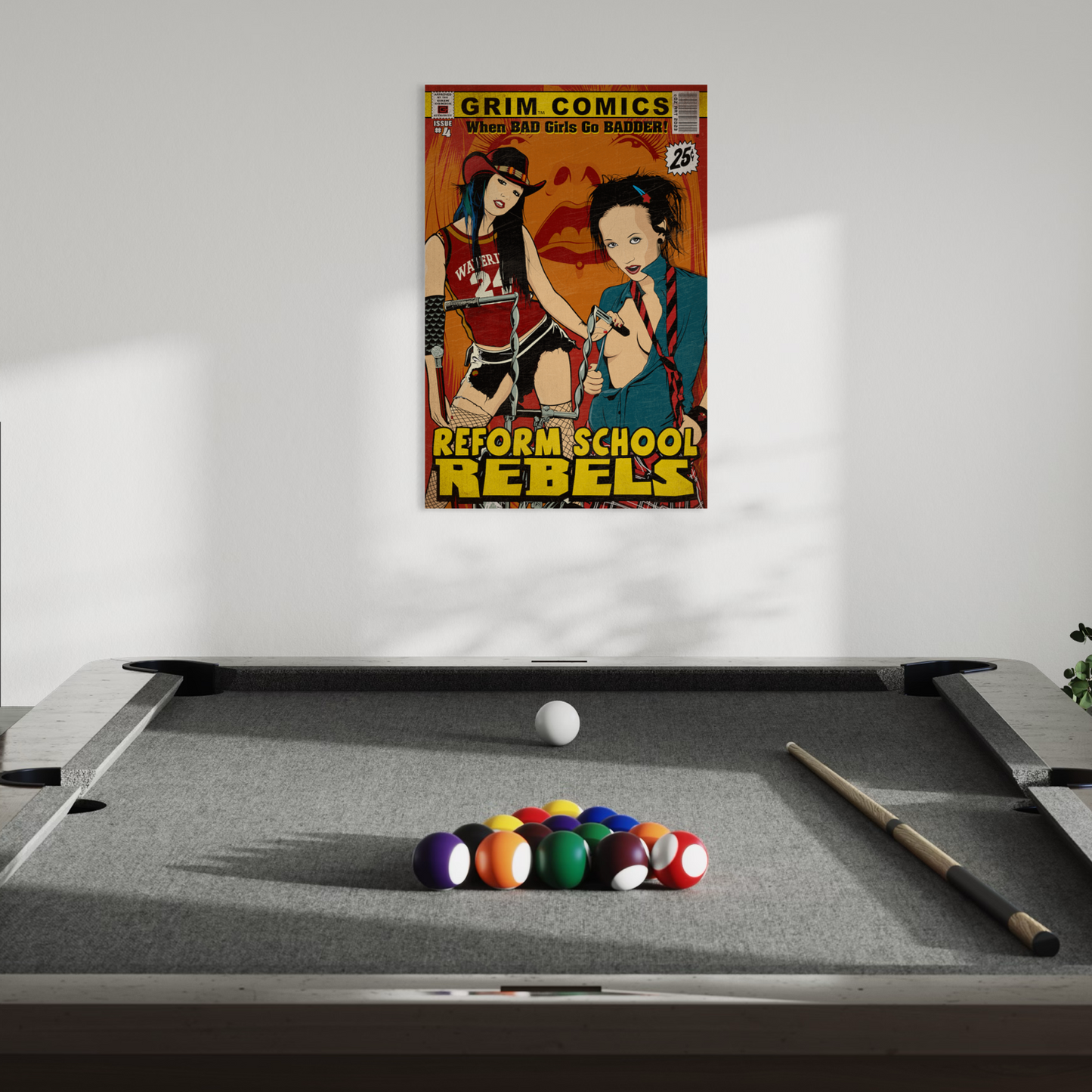 REFORM SCHOOL REBELS COMIC METAL PRINT