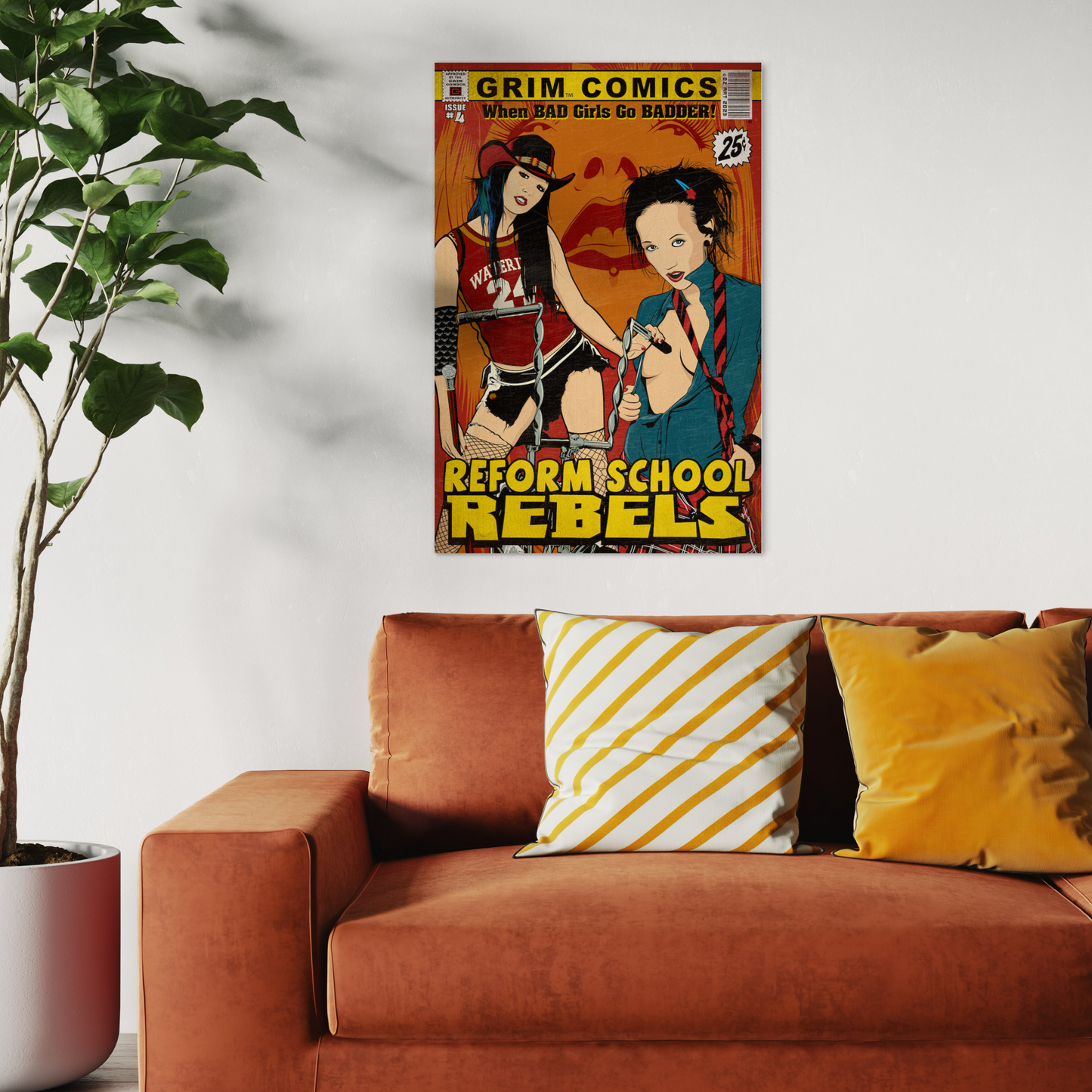 REFORM SCHOOL REBELS COMIC METAL PRINT