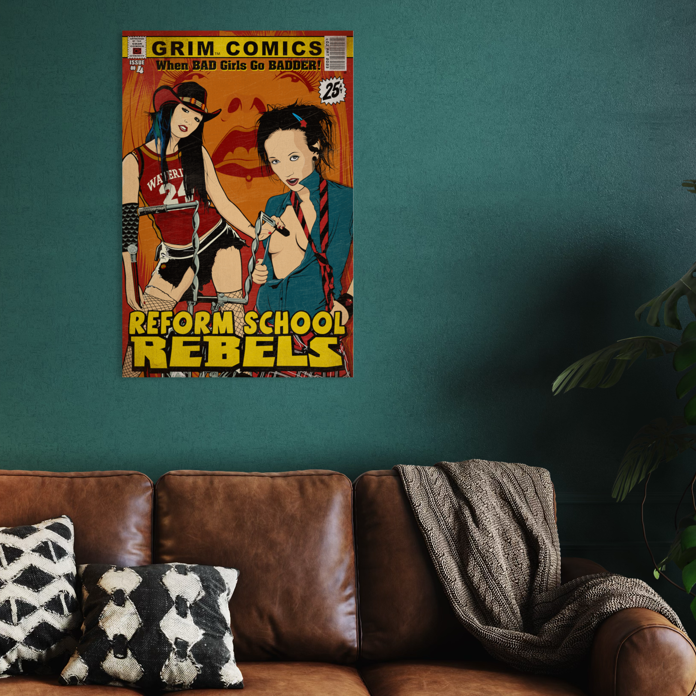 REFORM SCHOOL REBELS COMIC METAL PRINT