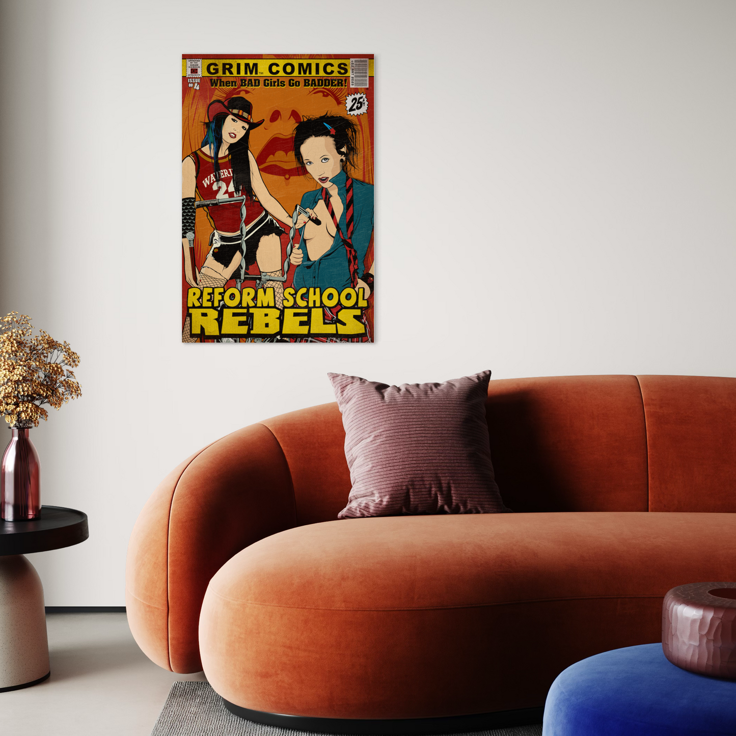 REFORM SCHOOL REBELS COMIC METAL PRINT