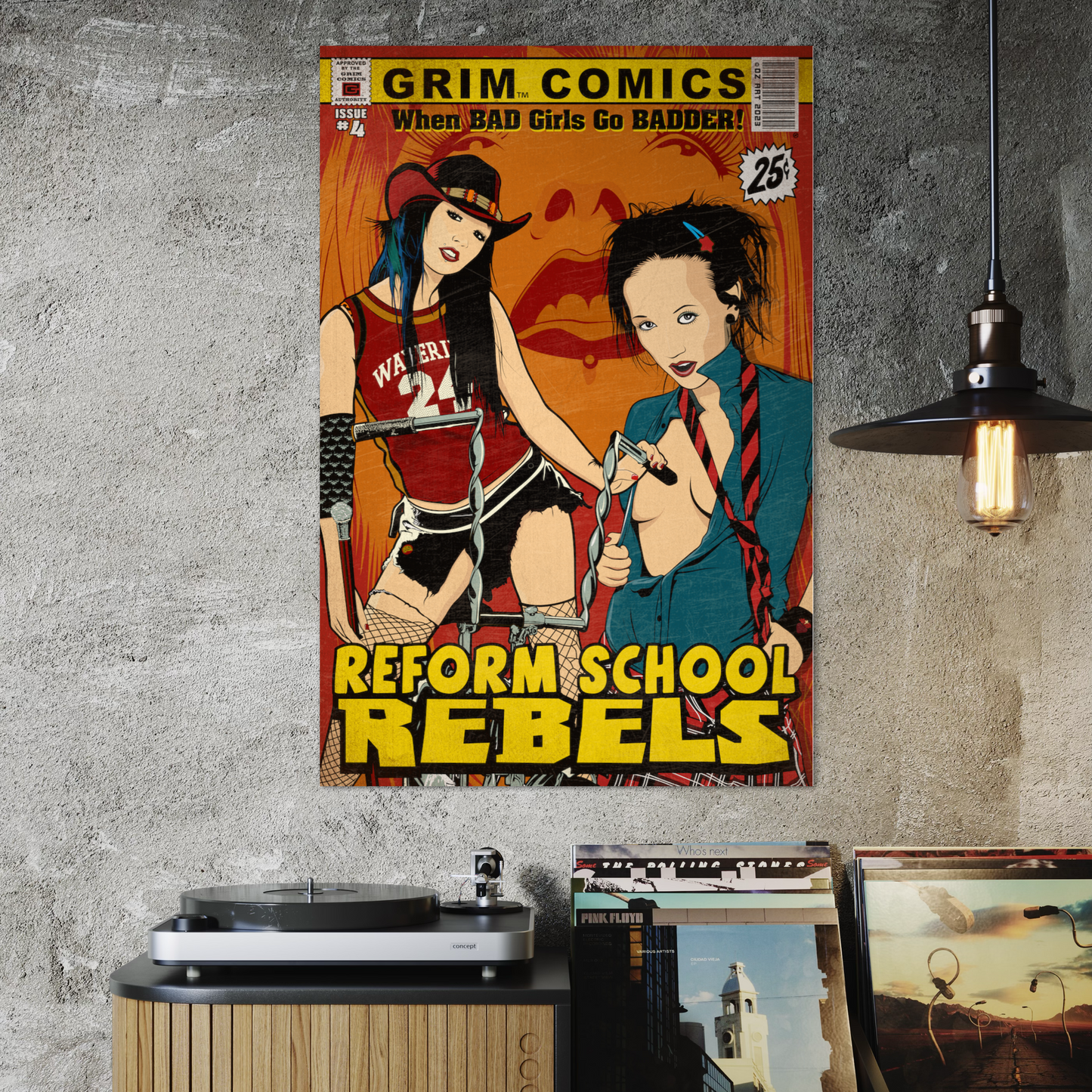 REFORM SCHOOL REBELS COMIC METAL PRINT