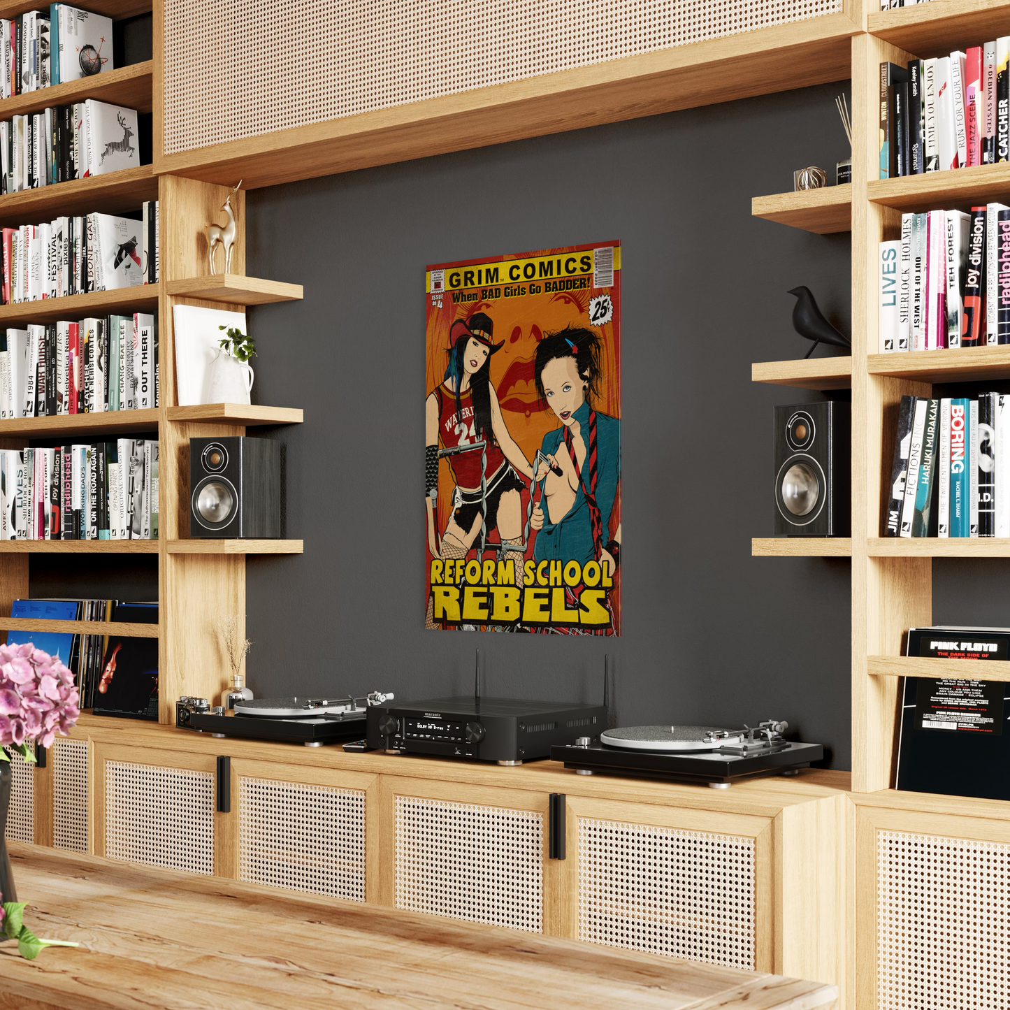 REFORM SCHOOL REBELS COMIC METAL PRINT