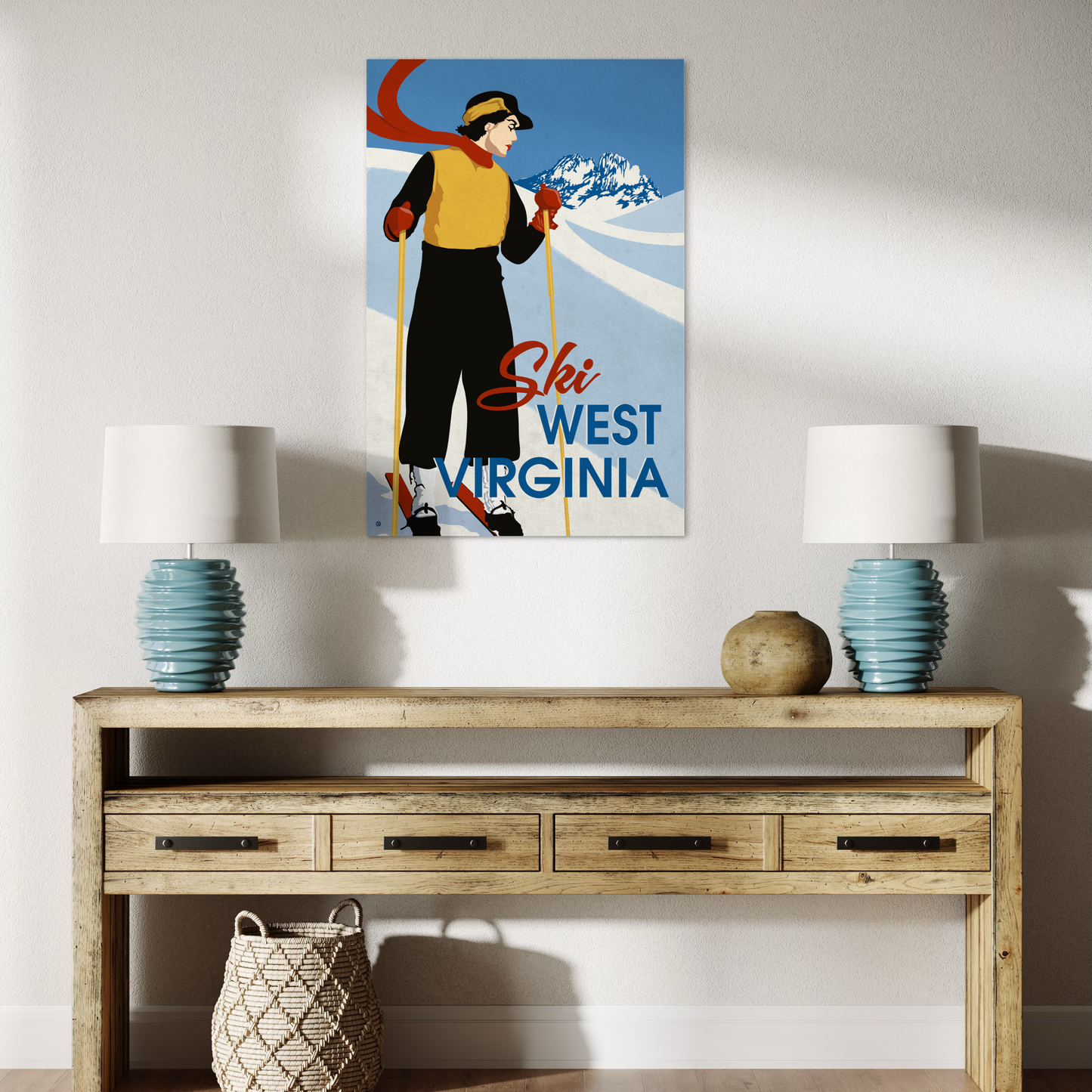 SKI WEST VIRGINIA 2013 METAL PRINT