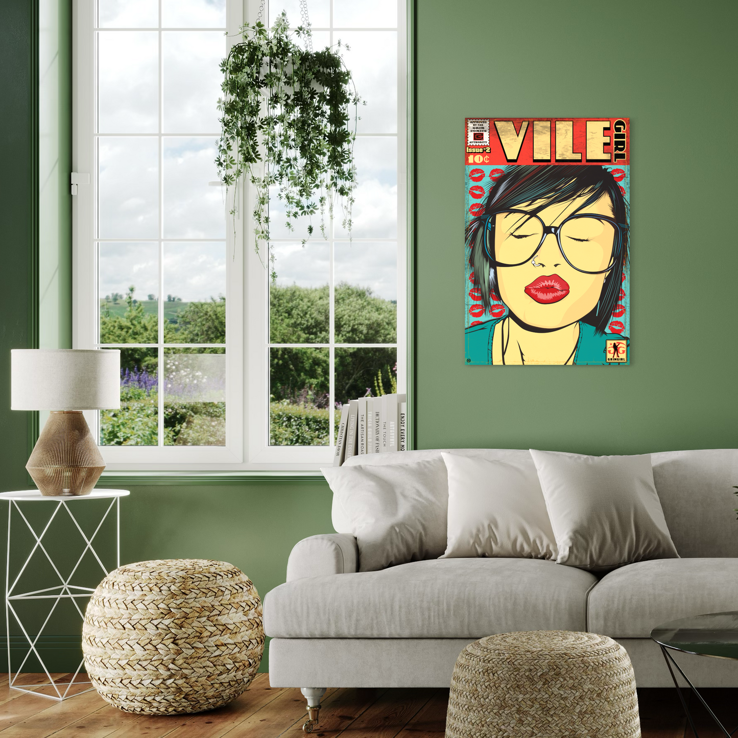 VILE GIRL COMIC METAL PRINT