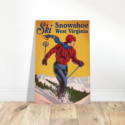 SKI SNOWSHOE 2015 METAL PRINT