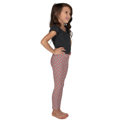 8 BIT HEARTS on Turquoise Kid's Leggings