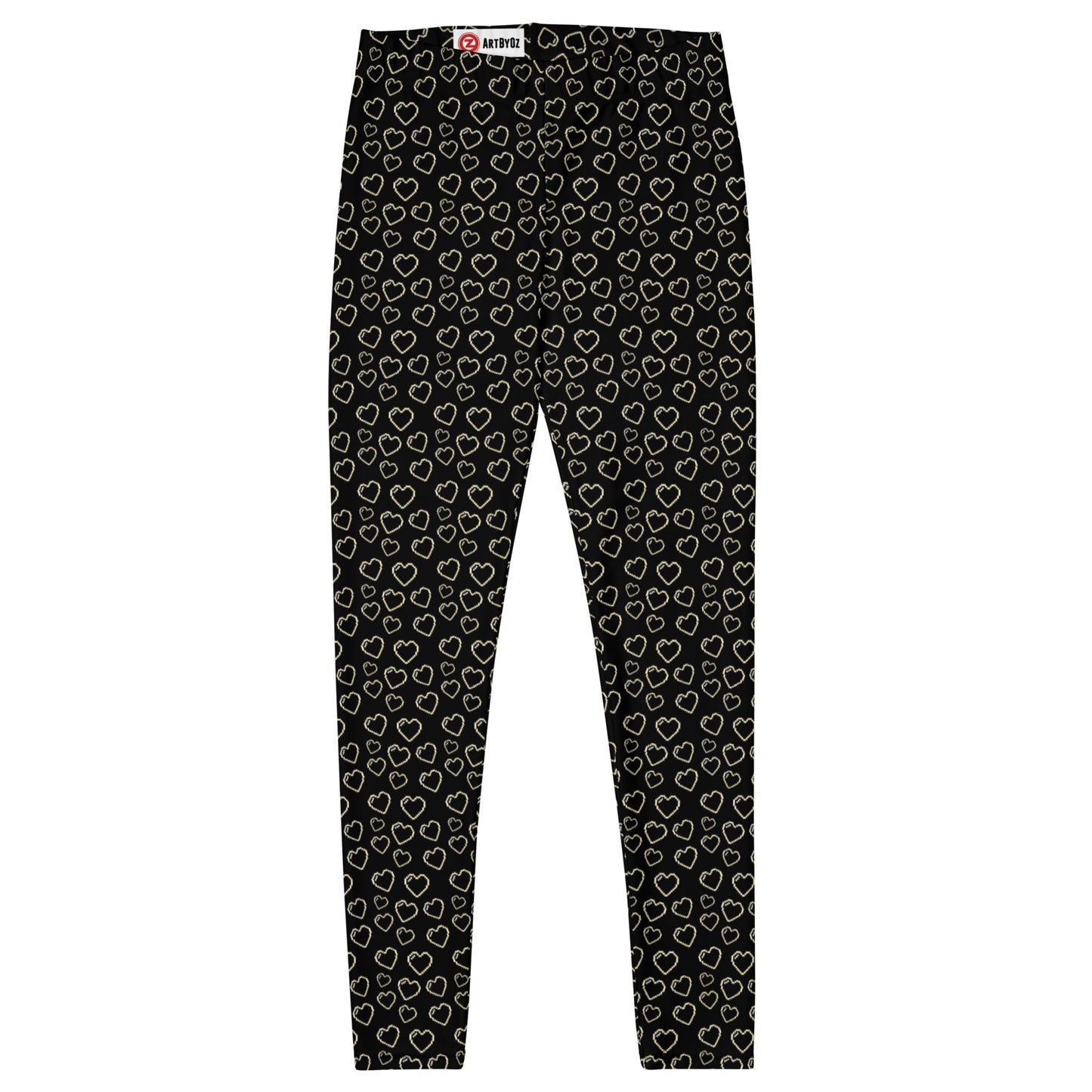 8 bit BLACK HEARTS Leggings