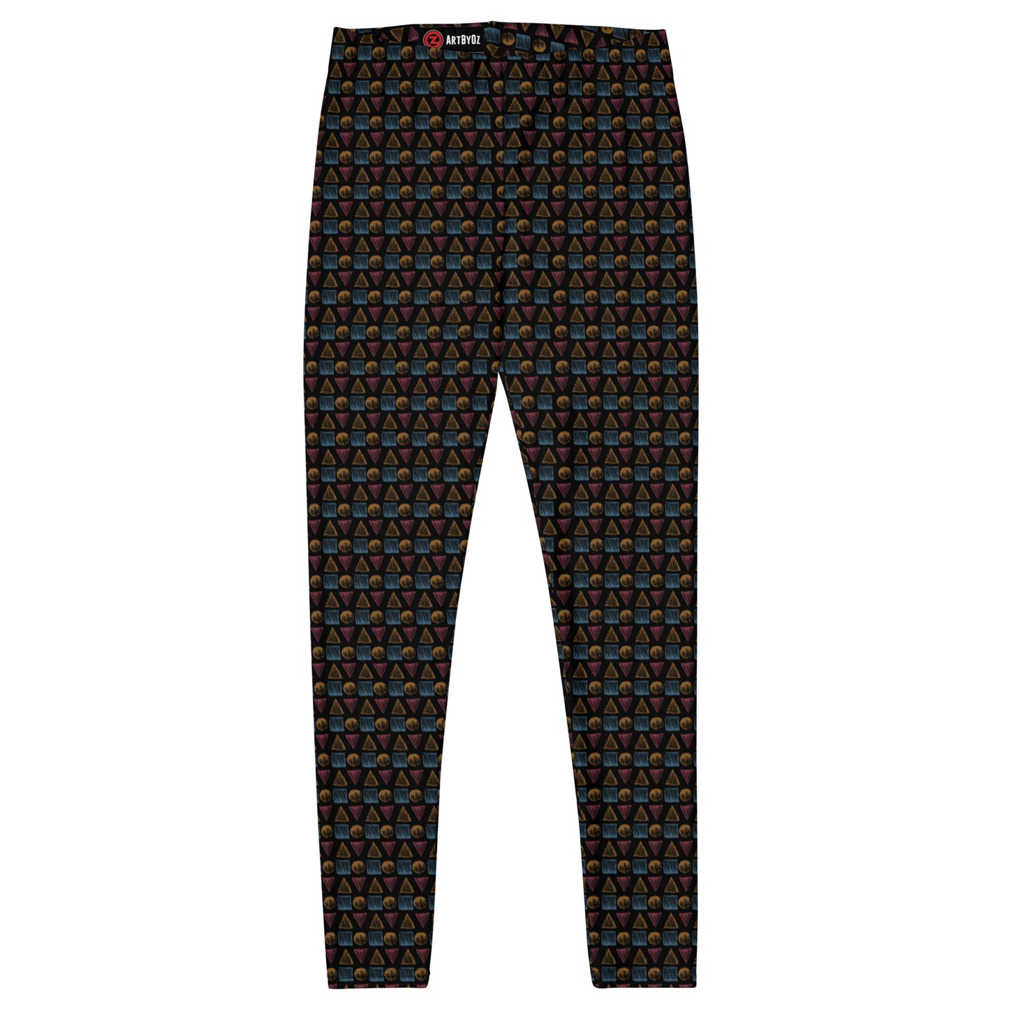 HATCHED GEOMETRY DARK Leggings