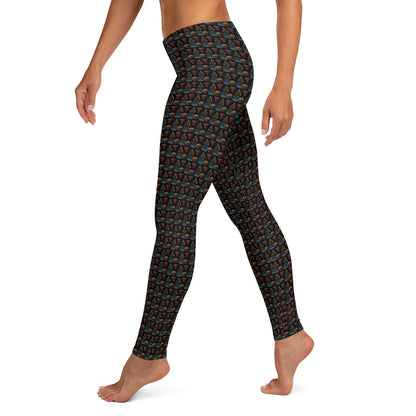 HATCHED GEOMETRY DARK Leggings