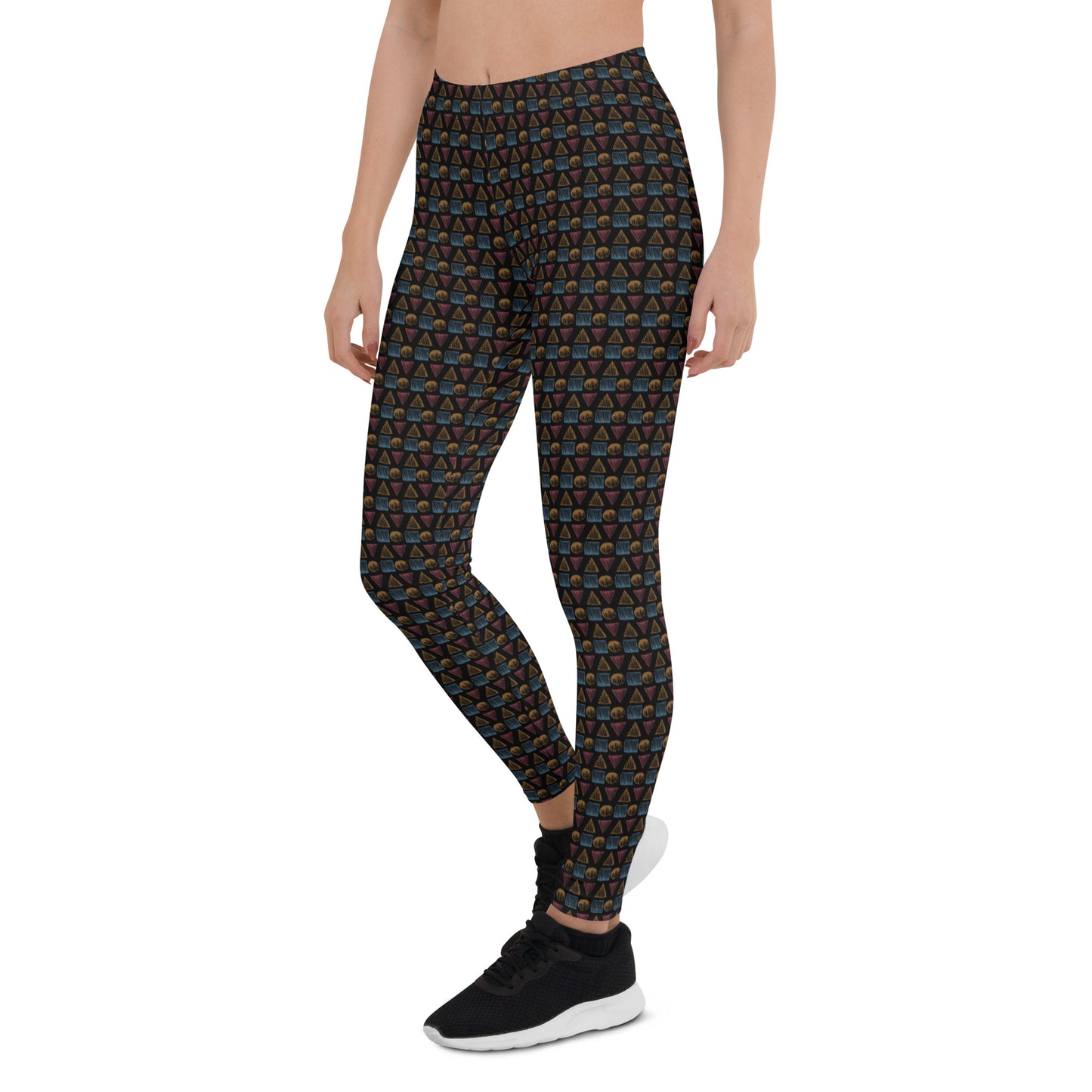 HATCHED GEOMETRY DARK Leggings