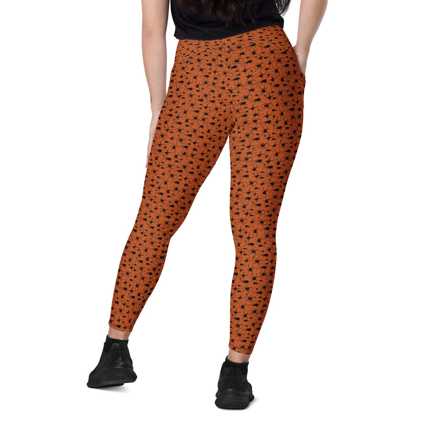 KILLER SPIDERS on Orange - Leggings with Pockets