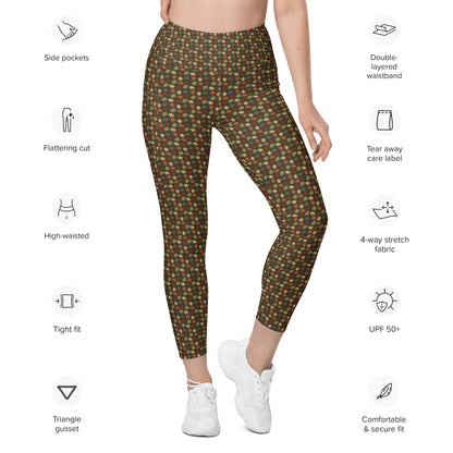 AUTUMN LEAVES - Leggings with Pockets