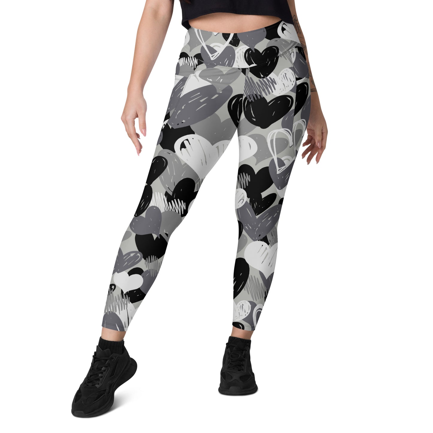 CAMO HEARTS - Leggings with Pockets