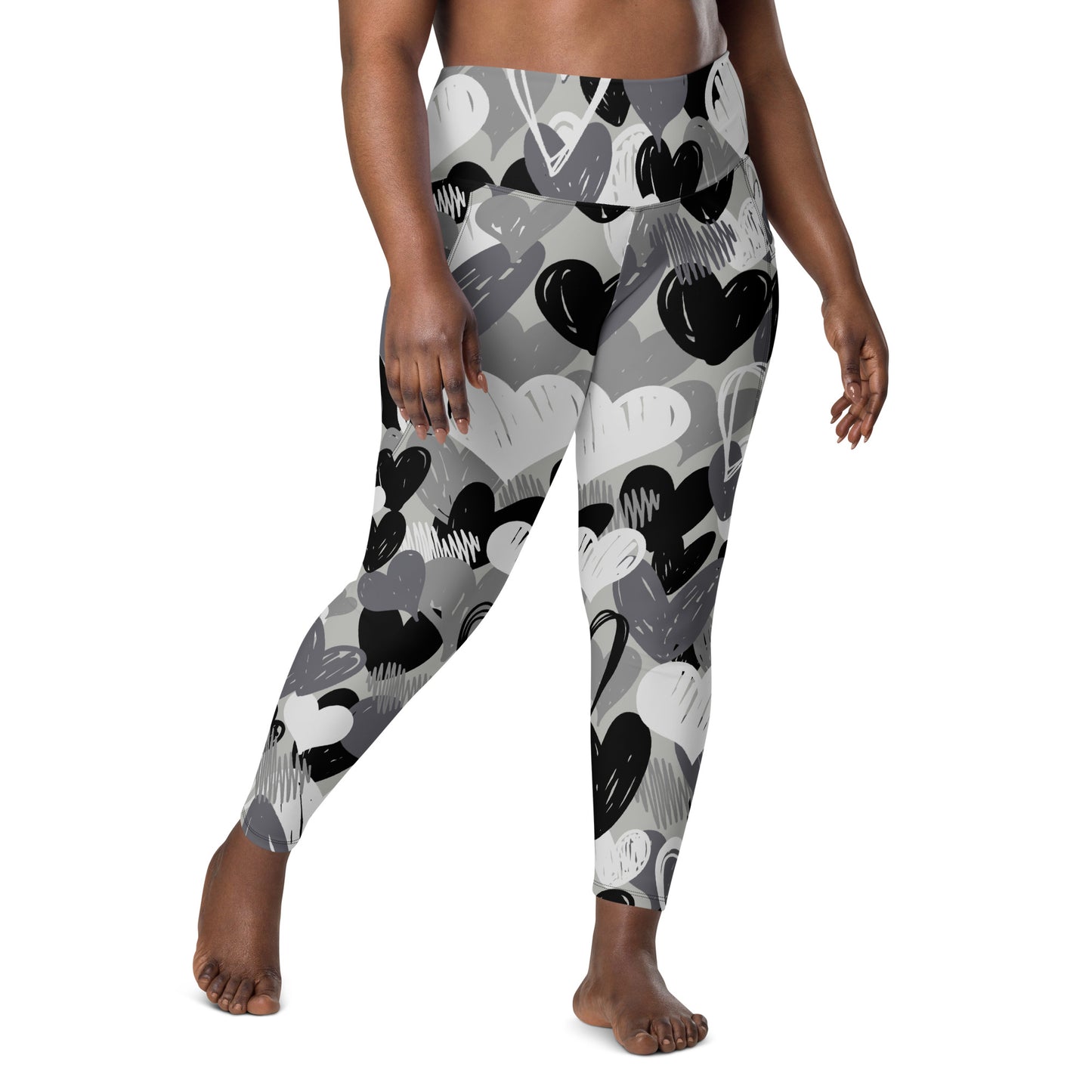 CAMO HEARTS - Leggings with Pockets