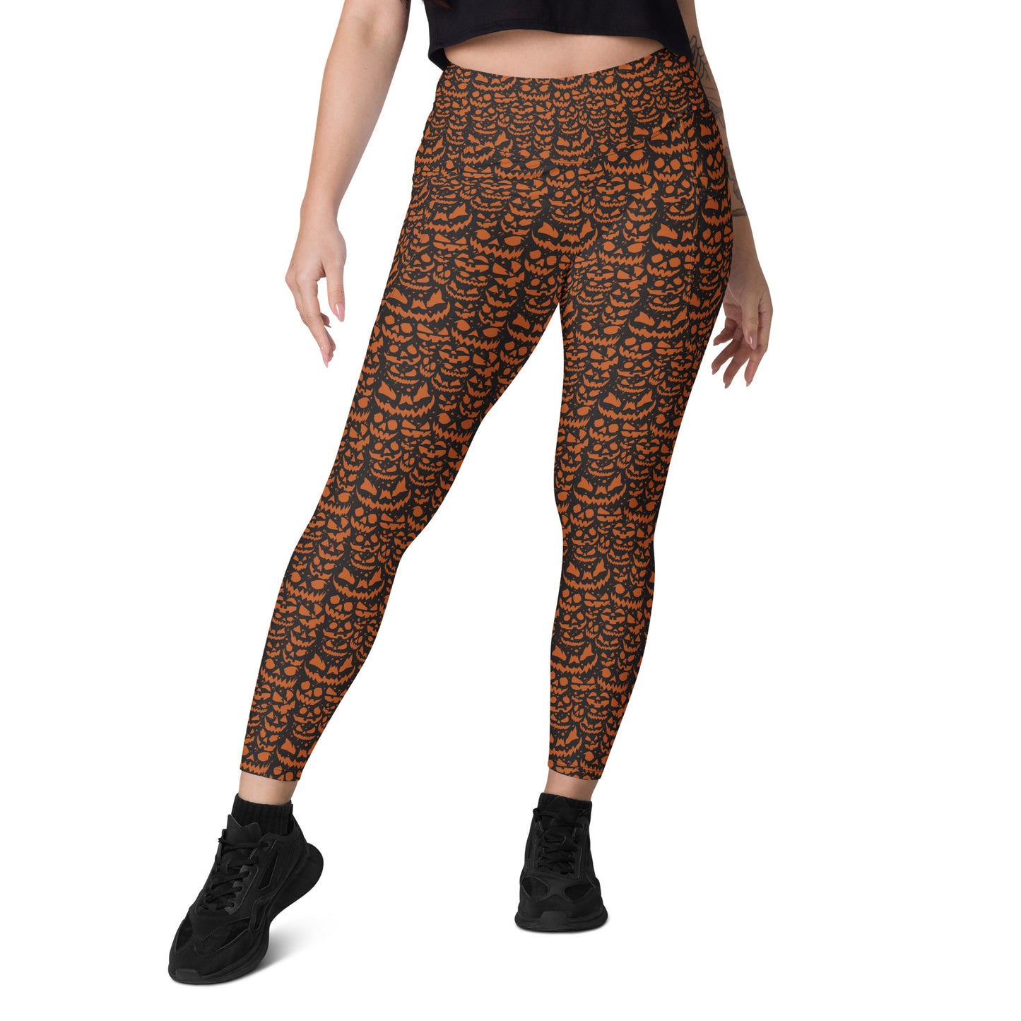 JACK O' SPLATTER BLACK - Leggings with Pockets