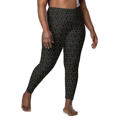 8 bit BLACK HEARTS - Leggings with Pockets