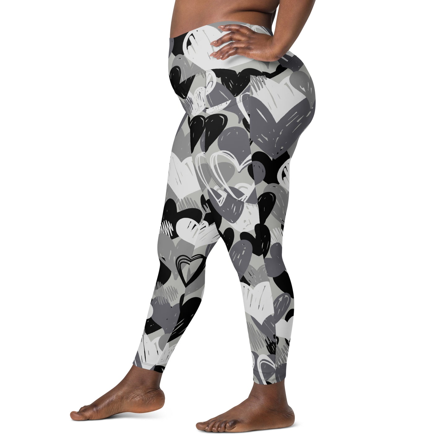 CAMO HEARTS - Leggings with Pockets