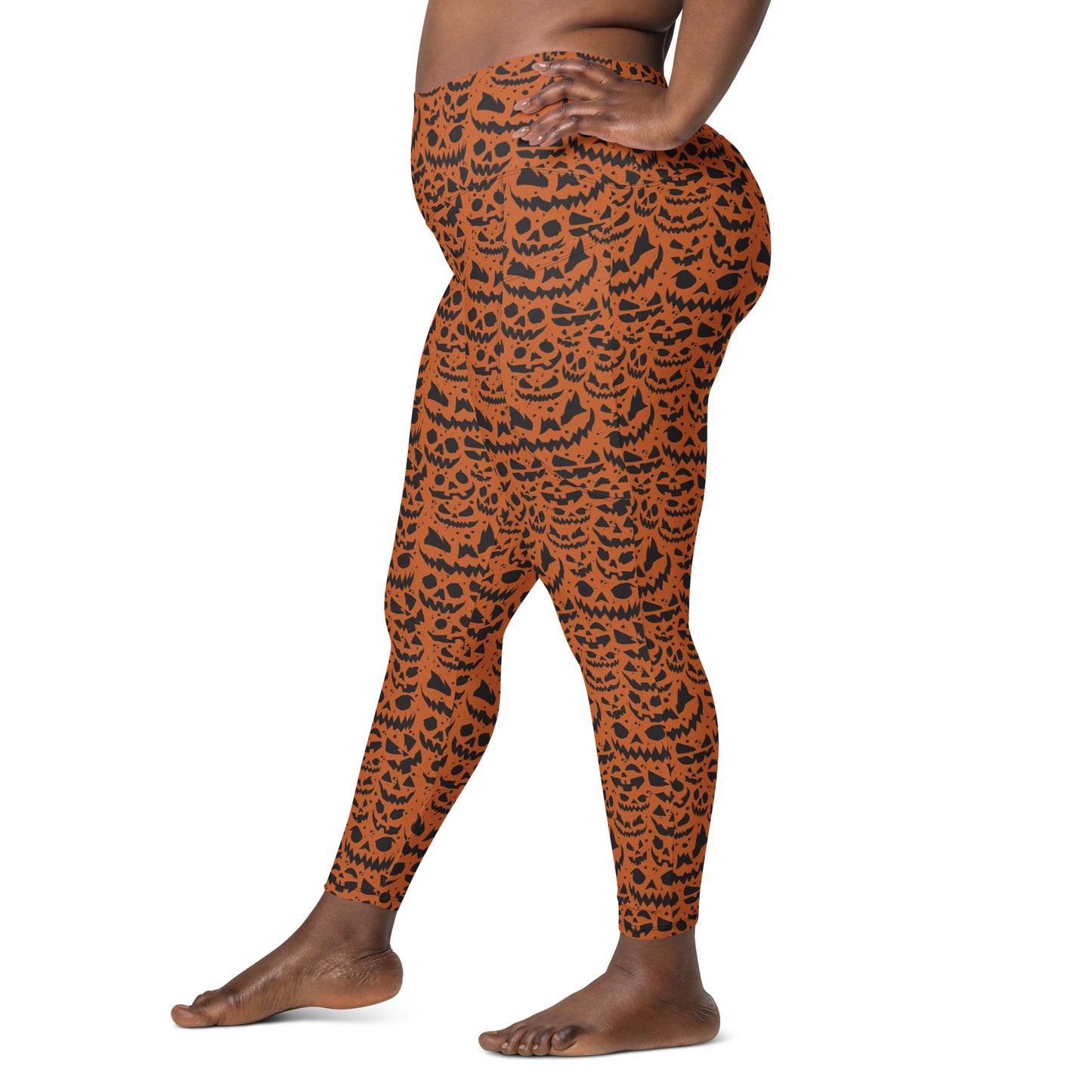 JACK O' SPLATTER ORANGE - Leggings with Pockets