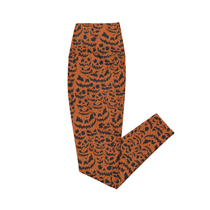 JACK O' SPLATTER ORANGE - Leggings with Pockets