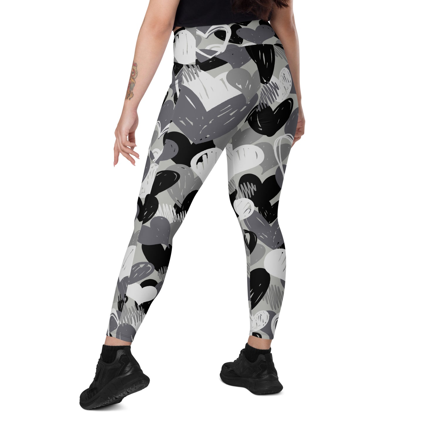 CAMO HEARTS - Leggings with Pockets